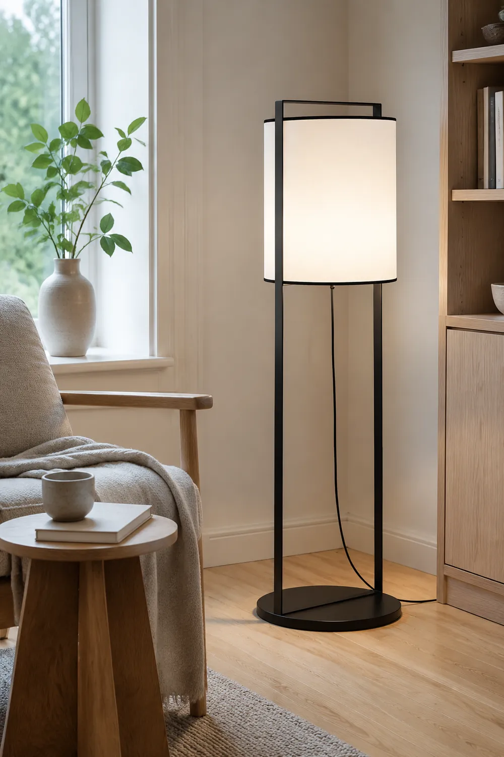 Silhouette Textile Floor Lamp - Lumpaz