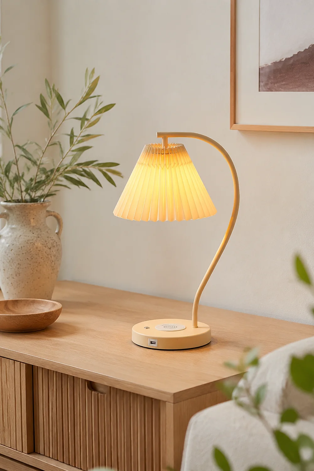 Ozawa Nordlux LED Tischlampe Weiß/Gelb Schlafzimmer/Arbeitszimmer - Lumpaz