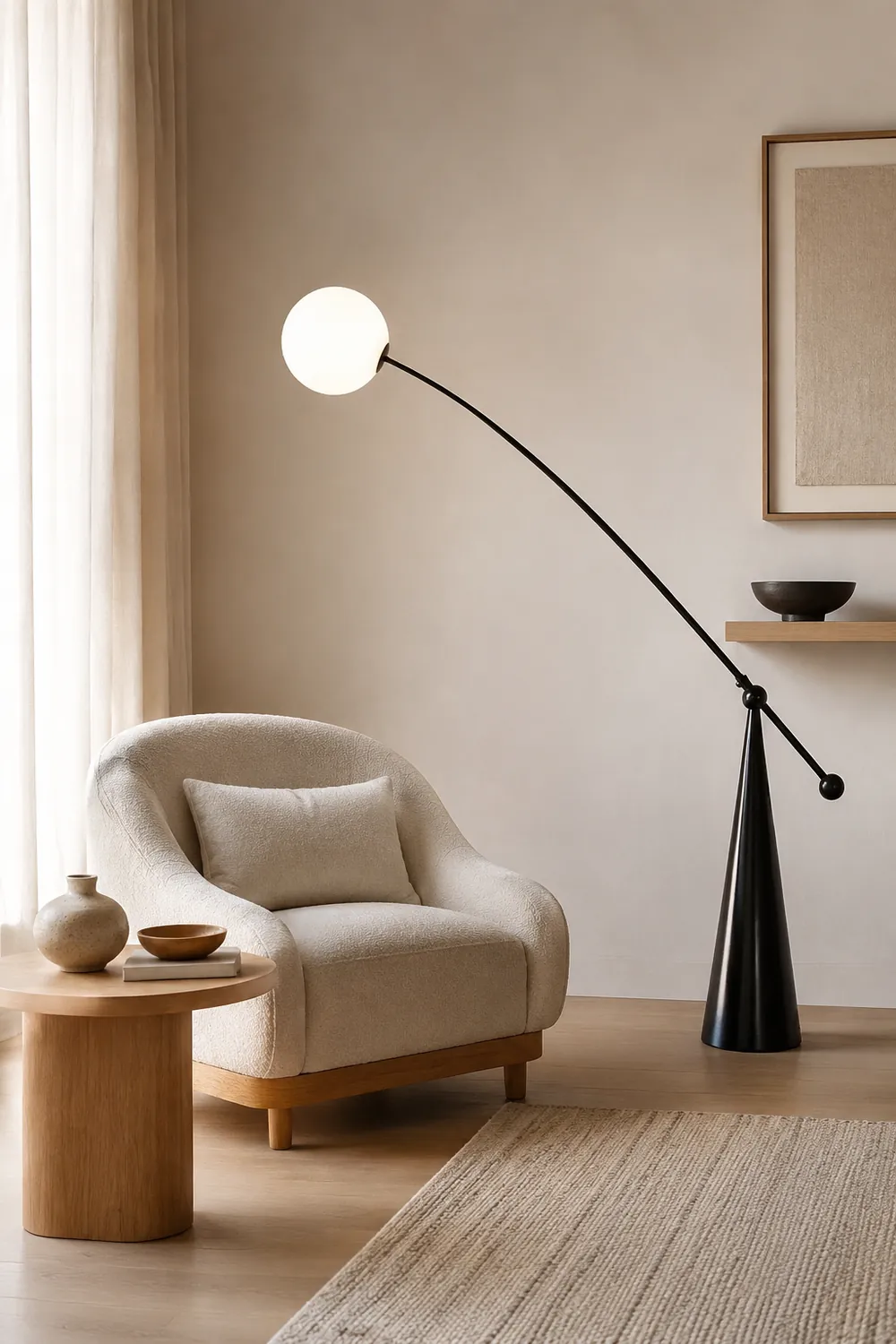Opal Arc Floor Lamp - Lumpaz