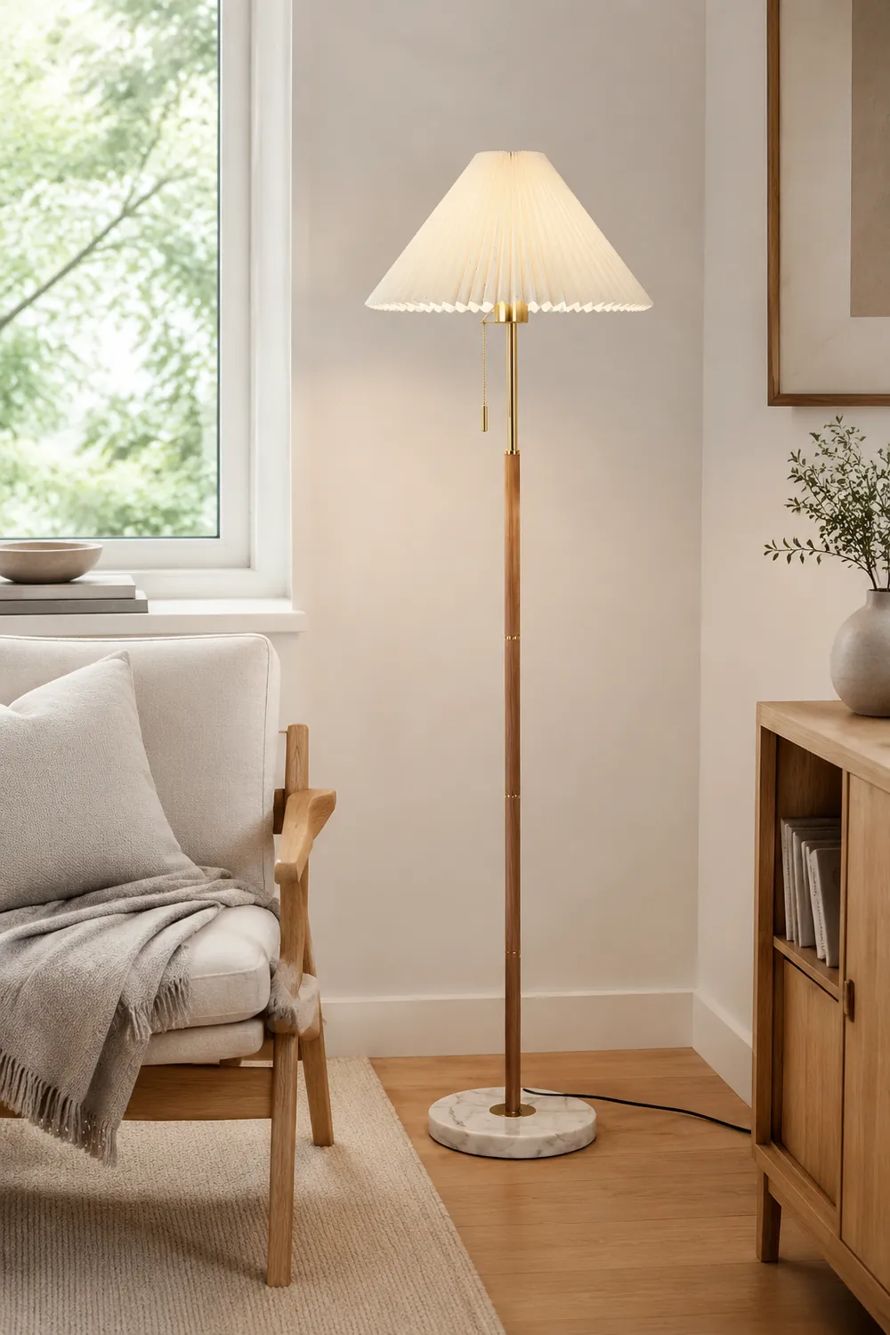 Vintage Pleated Floor Lamp - Lumpaz