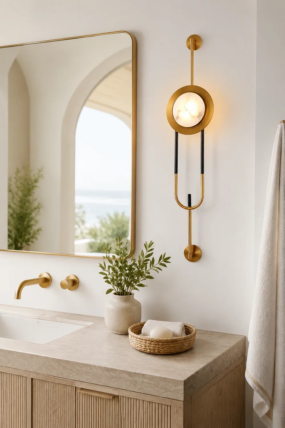 Circular Marble Wall Light - Lumpaz