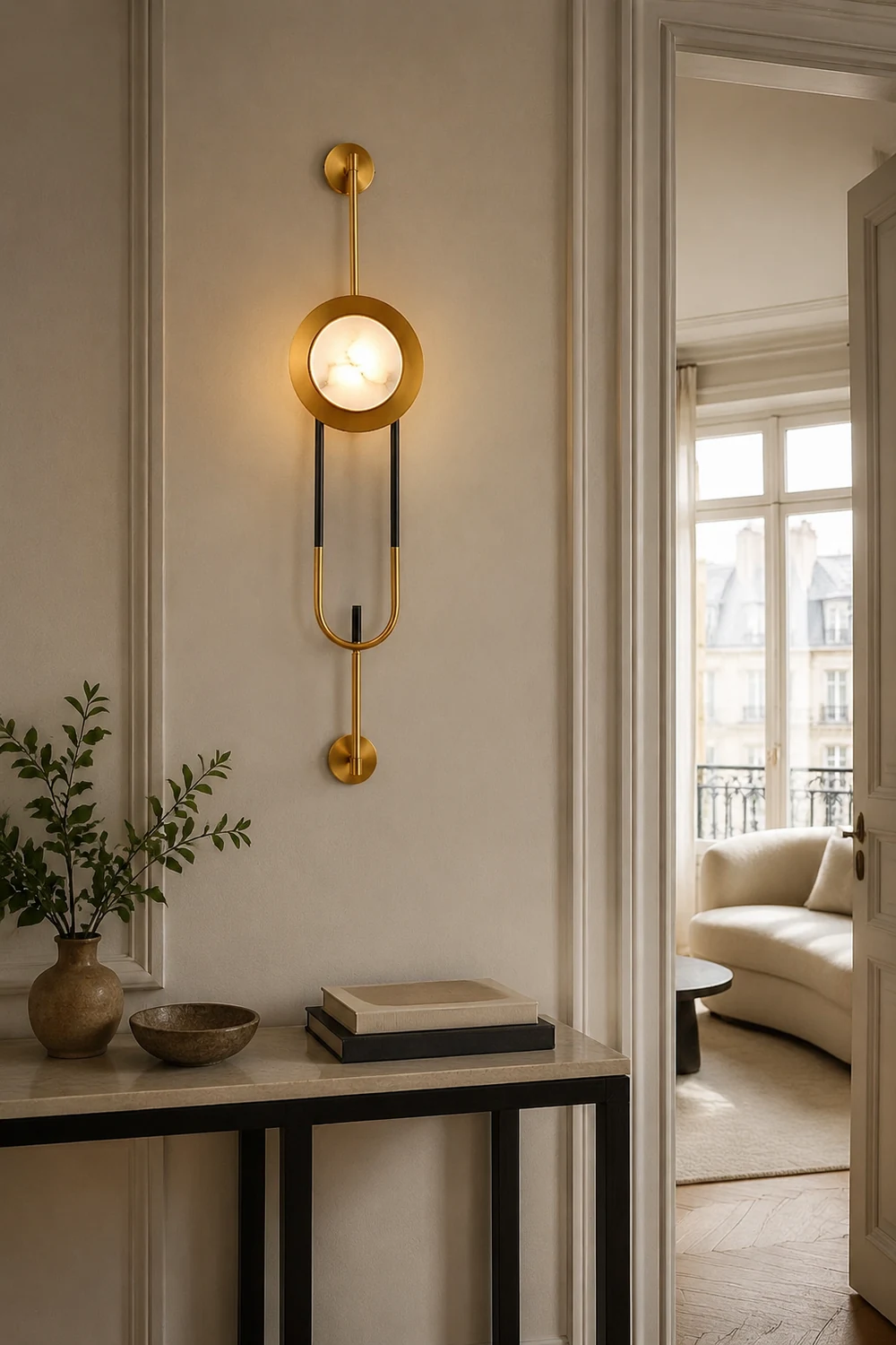 Circular Marble Wall Light - Lumpaz