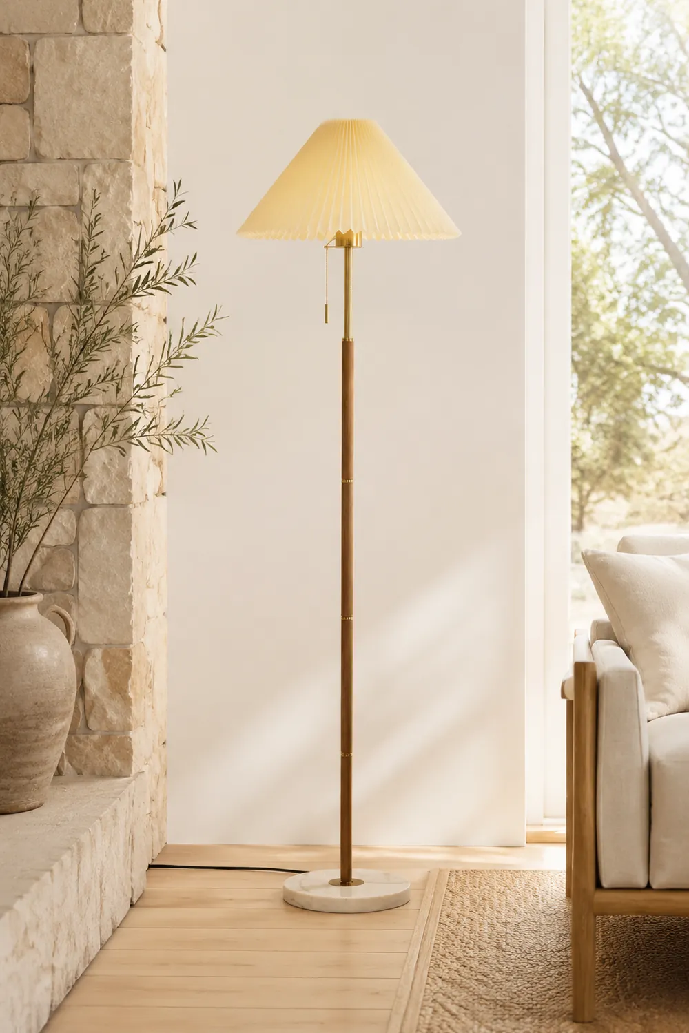 Vintage Pleated Floor Lamp - Lumpaz