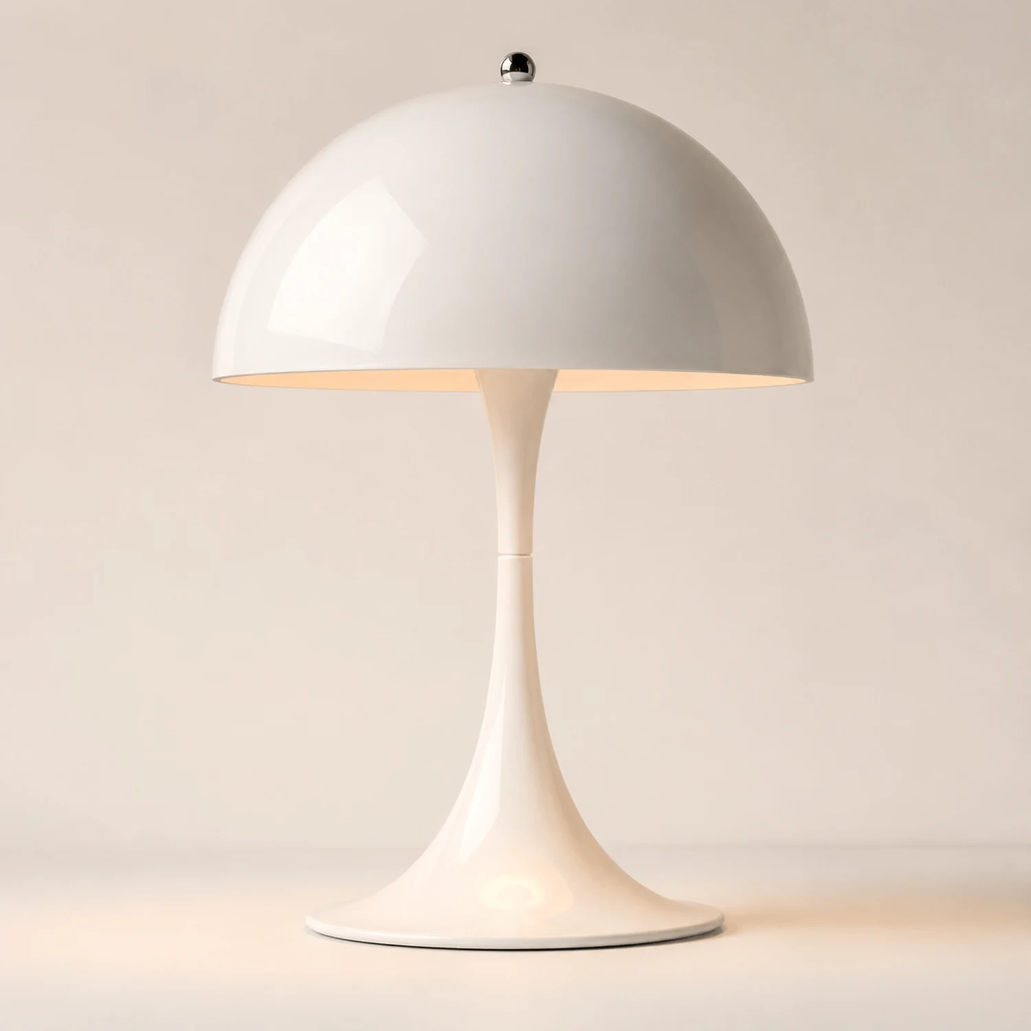 Salgado Minimalistische Tischlampe Metall, Weiß, Schlafzimmer/Wohnzimmer - Lumpaz
