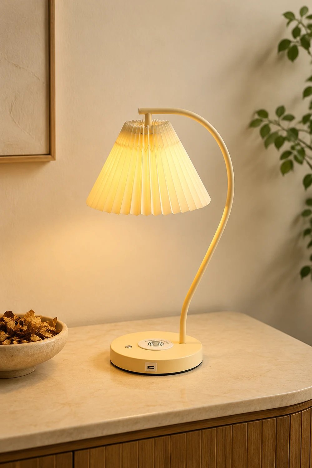 Ozawa Nordlux LED Tischlampe Weiß/Gelb Schlafzimmer/Arbeitszimmer - Lumpaz