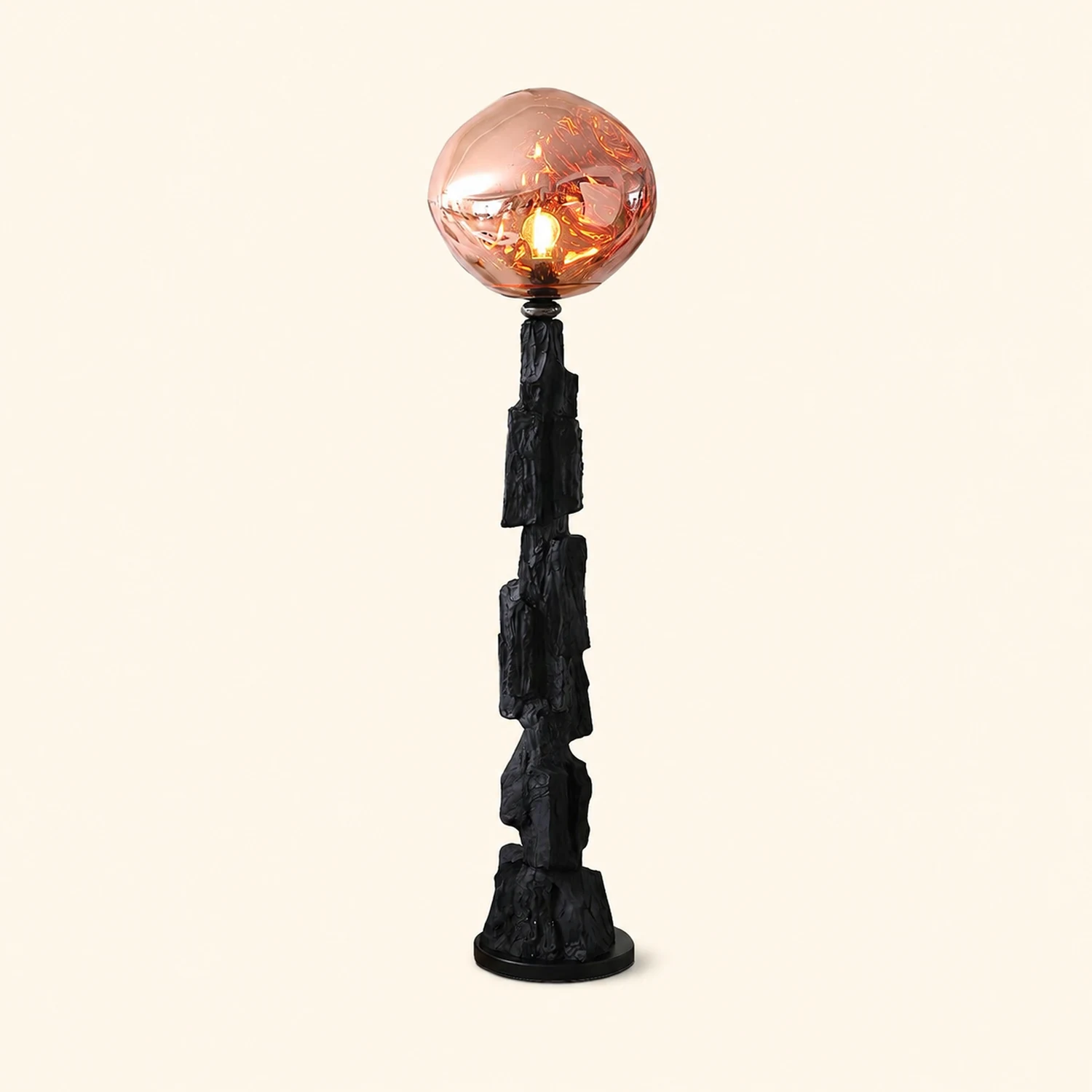 Charcoal Lava Floor Lamp - Lumpaz
