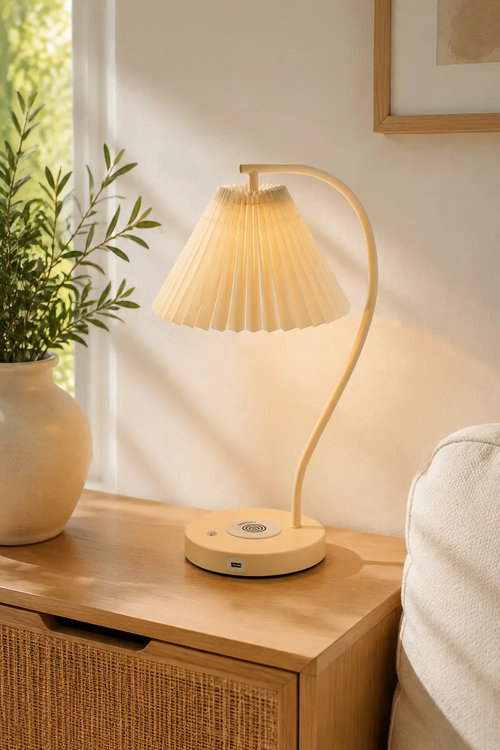 Ozawa Nordlux LED Tischlampe Weiß/Gelb Schlafzimmer/Arbeitszimmer - Lumpaz