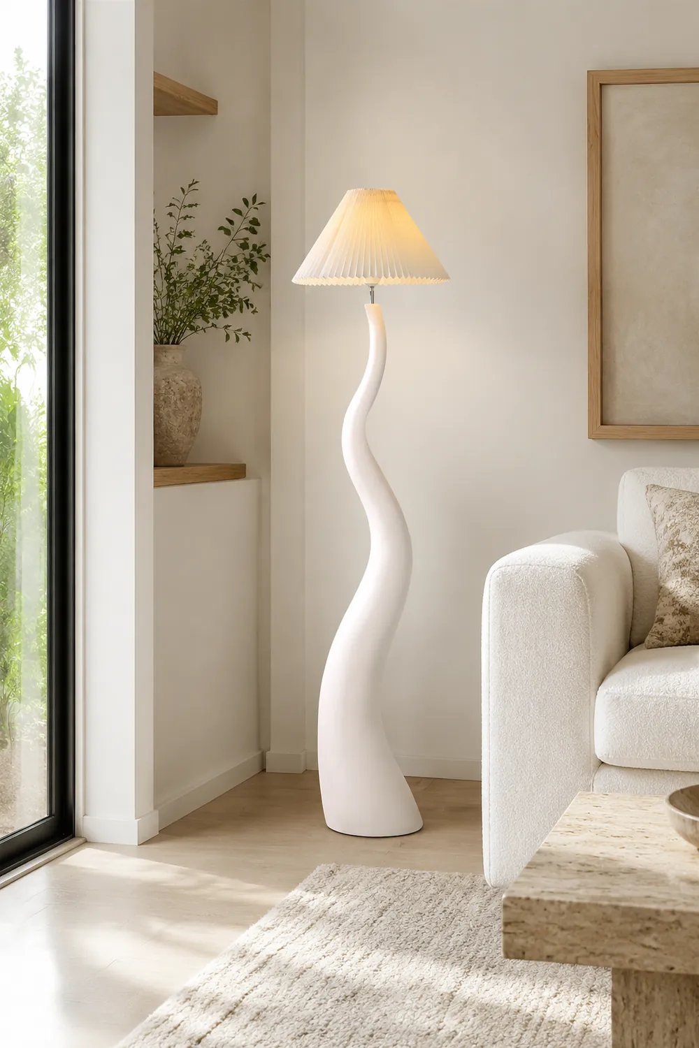 Twisted Pleated Floor Lamp - Lumpaz