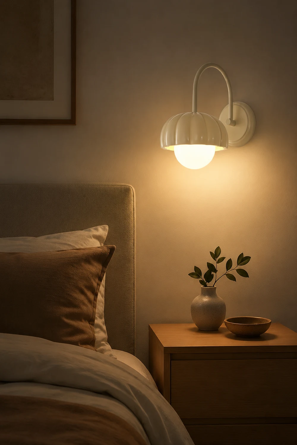Creamy Pumpkin Wall Light - Lumpaz
