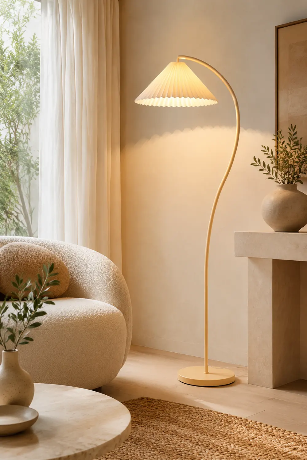 Crescini Pleated Floor Lamp - Lumpaz