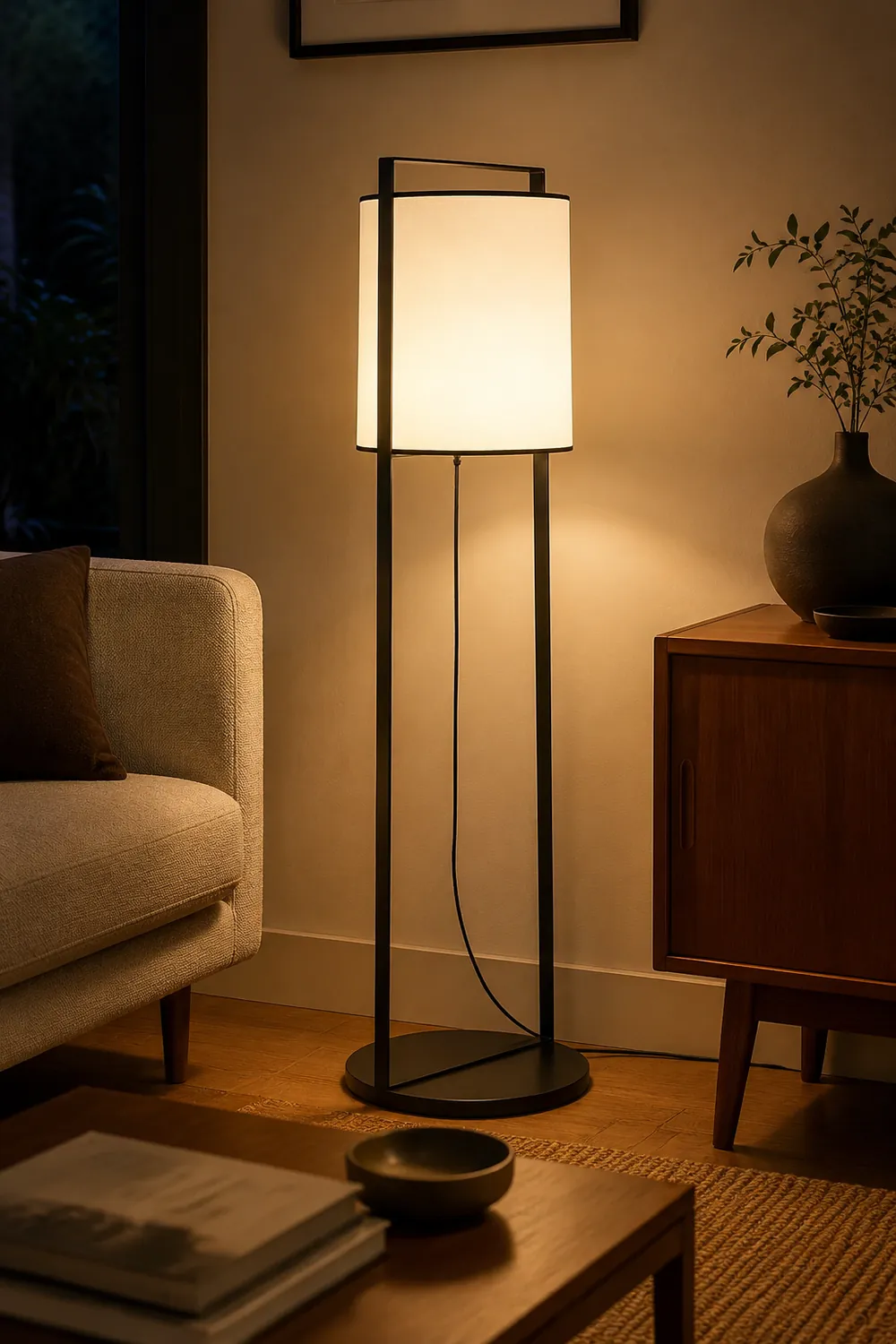 Silhouette Textile Floor Lamp - Lumpaz