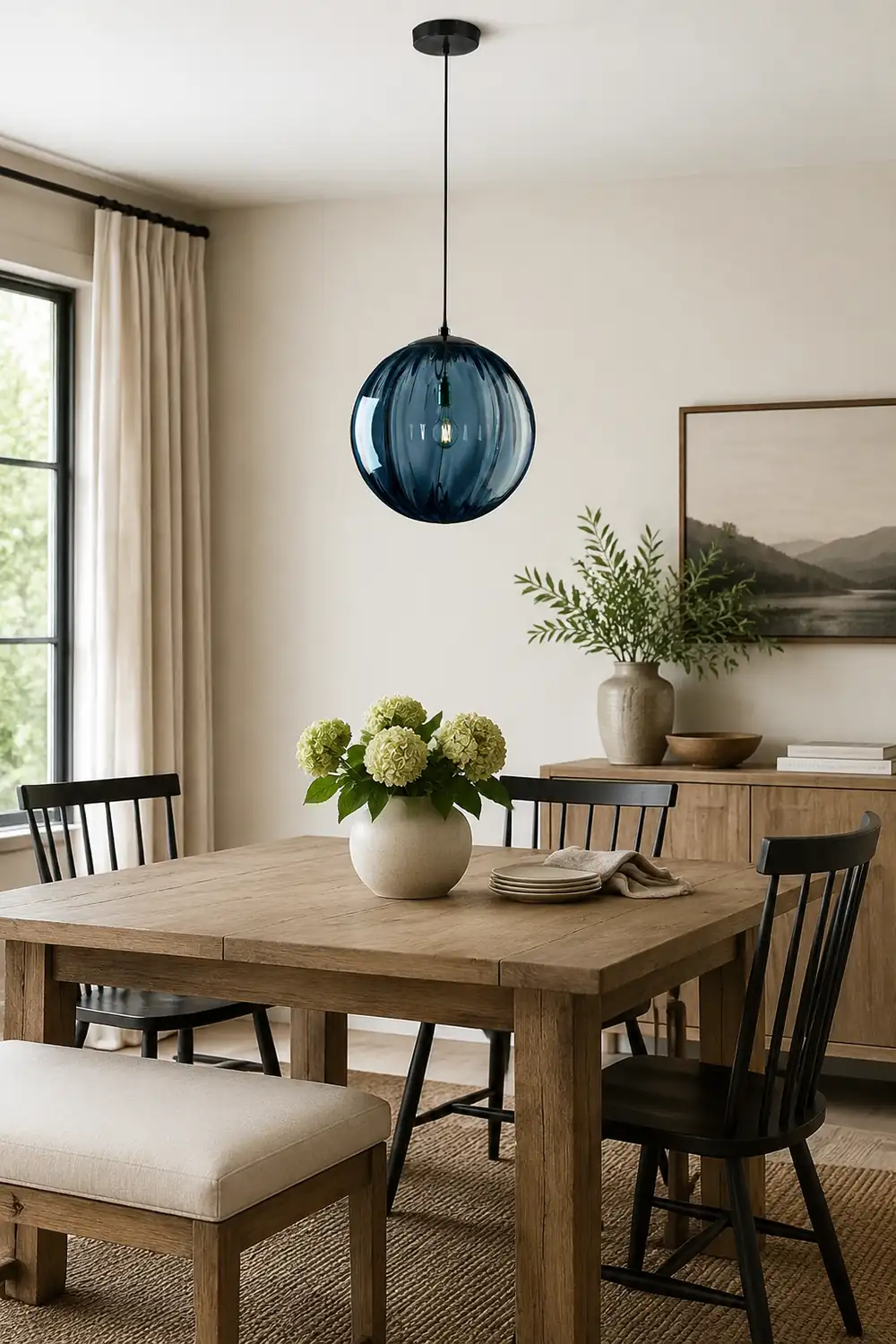 Modern Simple Round Glass Pendant Light - Lumpaz