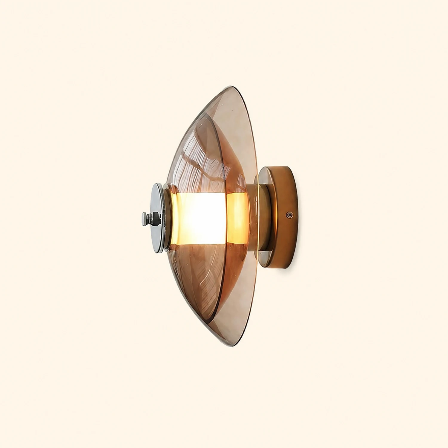 Flying Saucer Chrome Wall Light - Lumpaz
