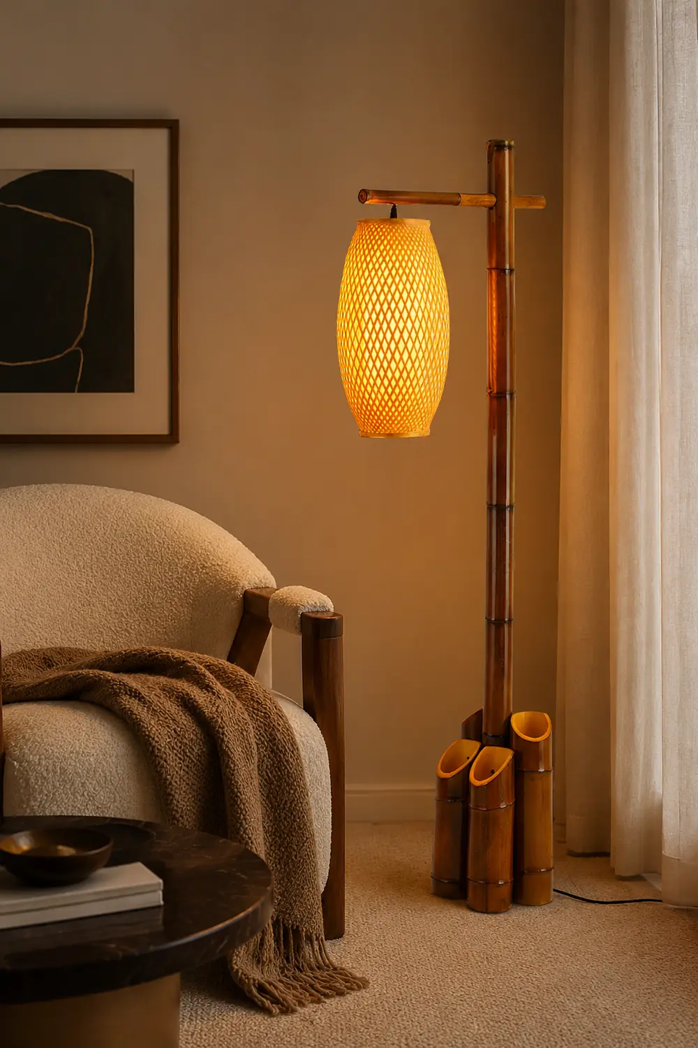 Zen Bamboo Tube Floor Lamp - Lumpaz