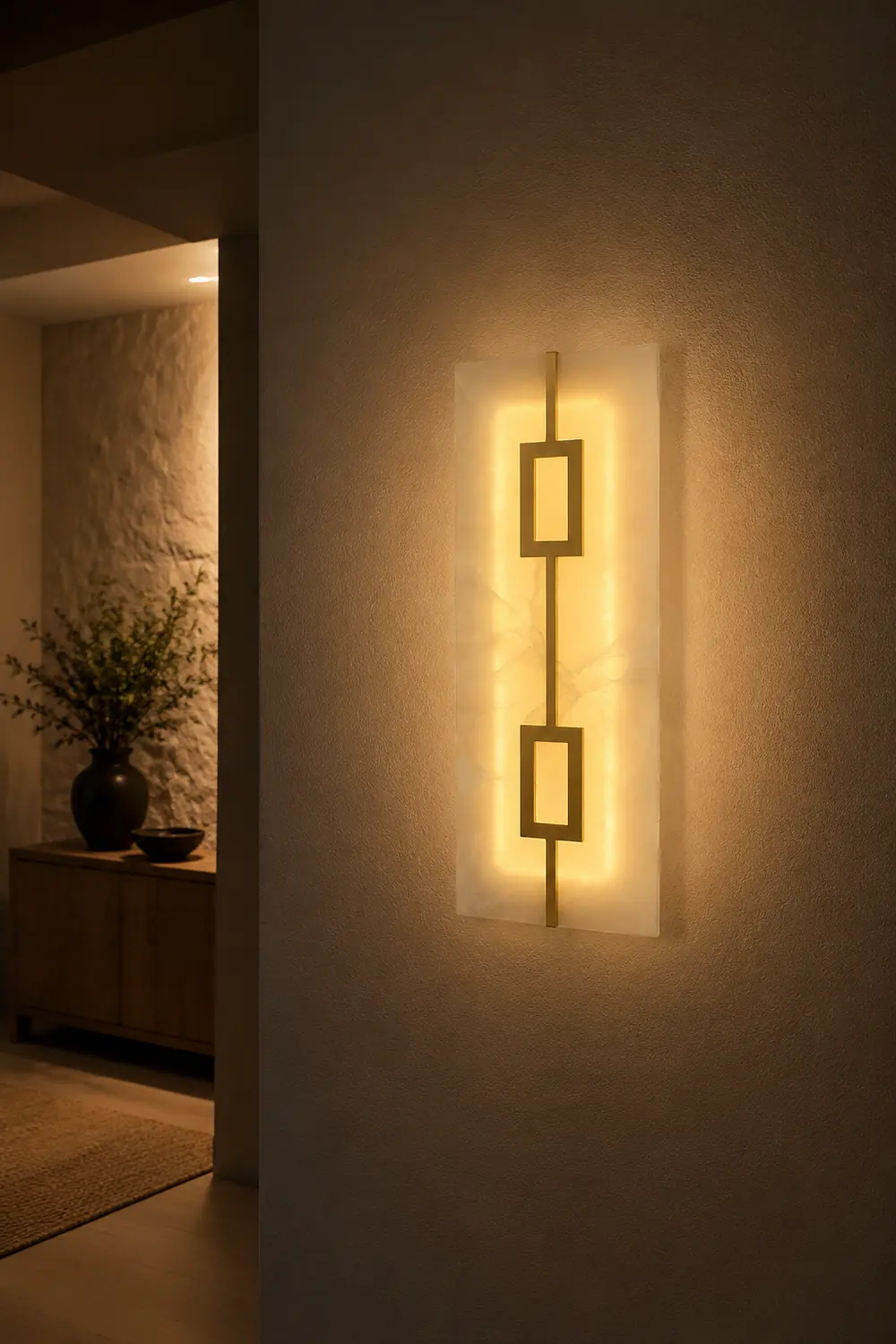 Square Marble Wall Lamp - Lumpaz