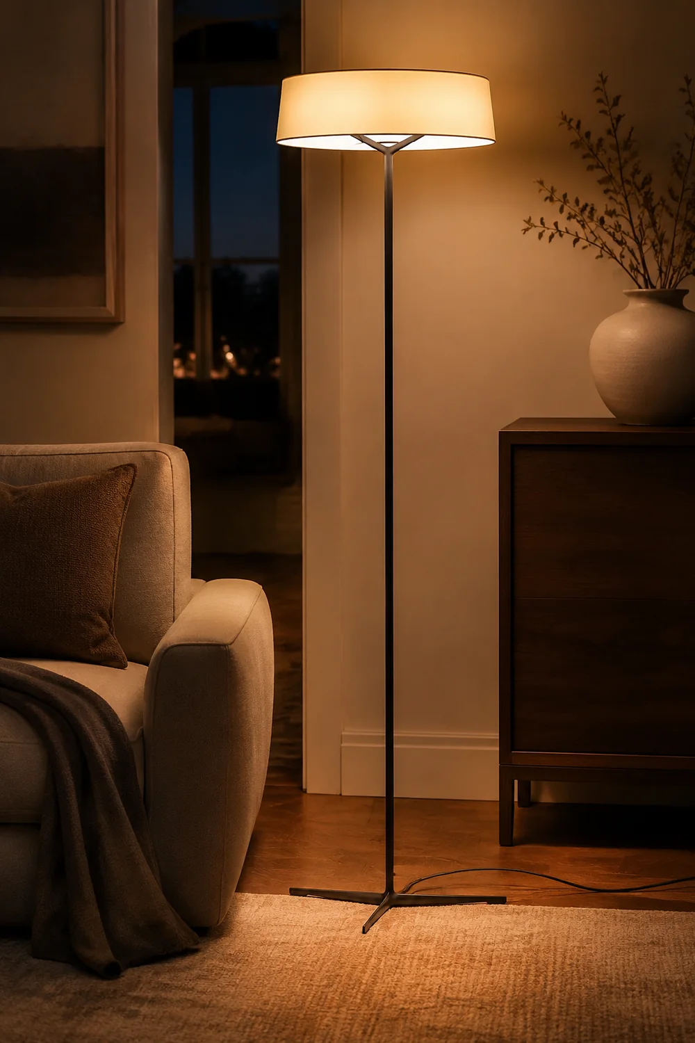 Paper Glow Circular Floor Lamp - Lumpaz