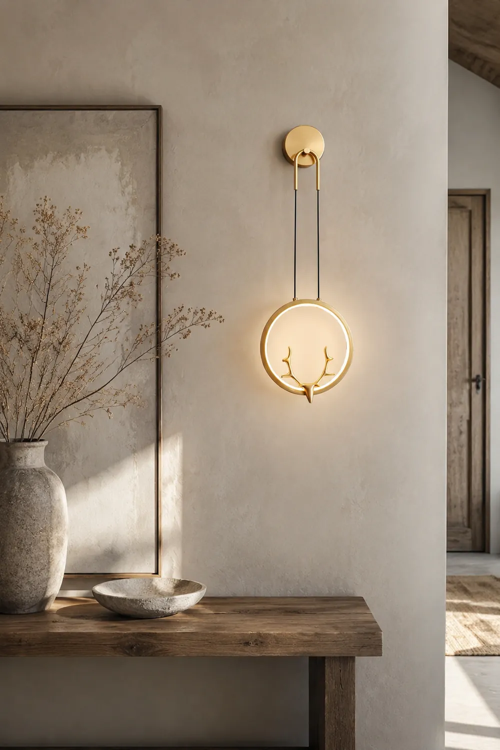 Golden Antler Wall Light - Lumpaz