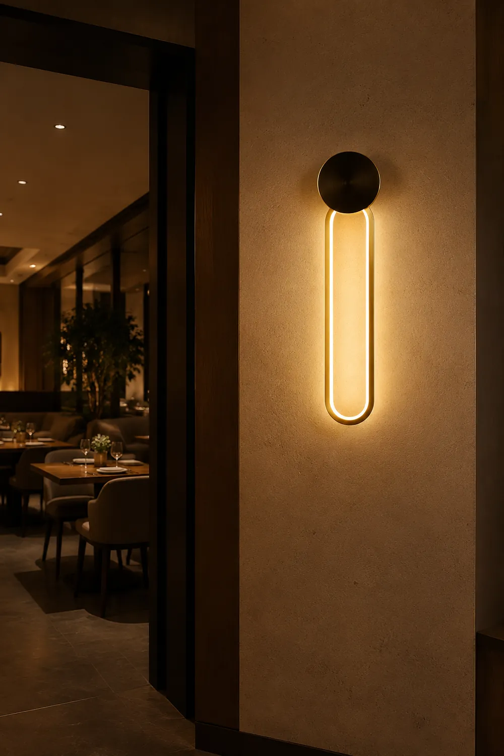 Simple Elliptical Wall Sconce - Lumpaz