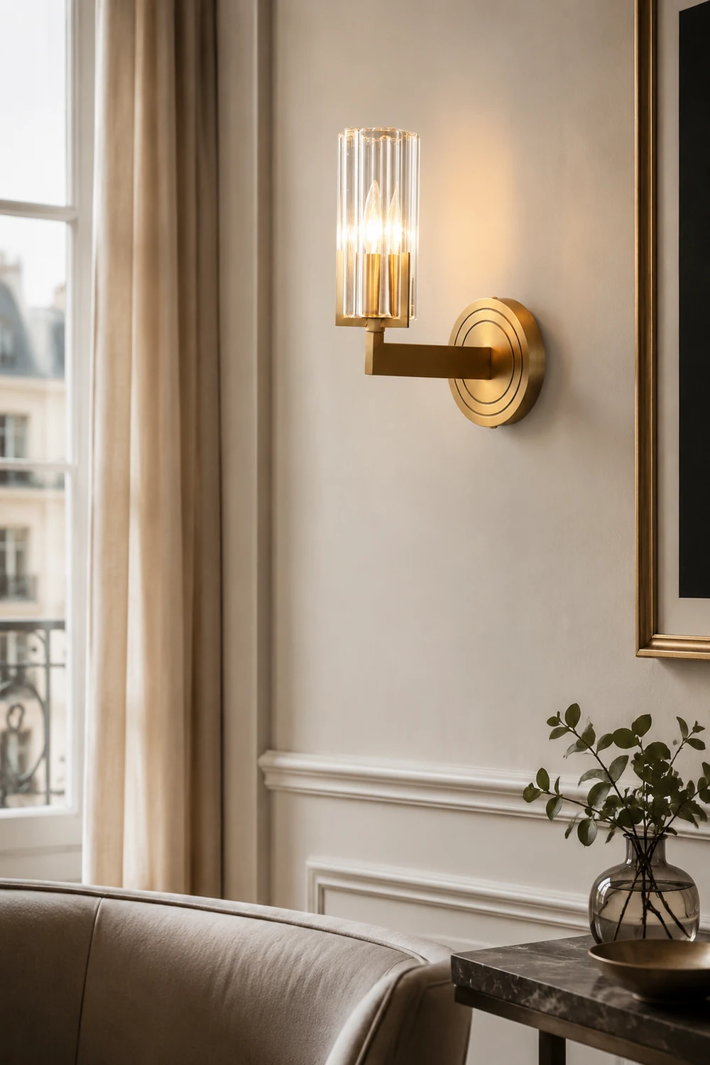 Kayla Brass Wall Lamp - Lumpaz