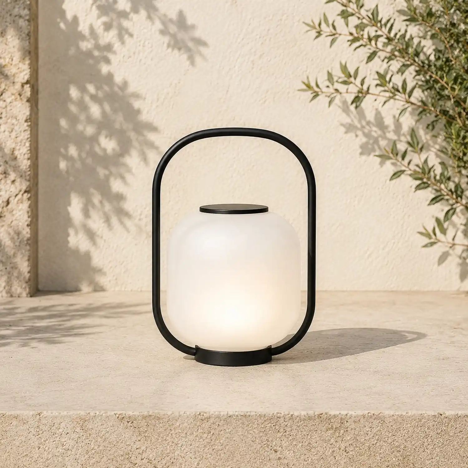 Portable Lantern Outdoor Table Lamp with Solar Panel - Lumpaz