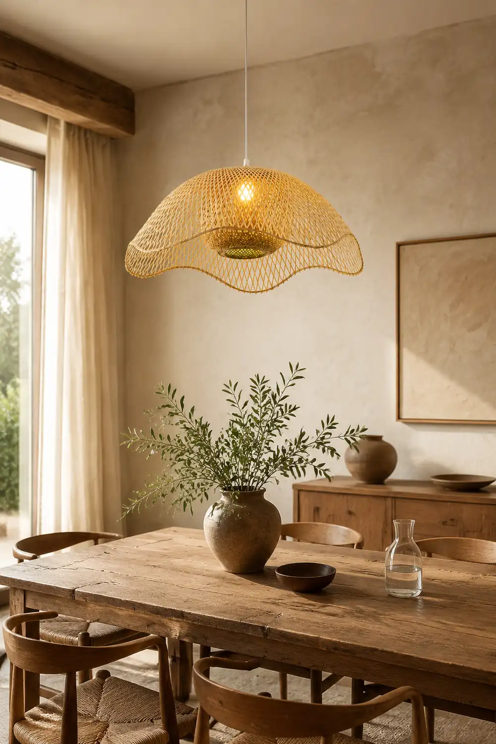 Bamboo Woven Hanging Lighting - Lumpaz