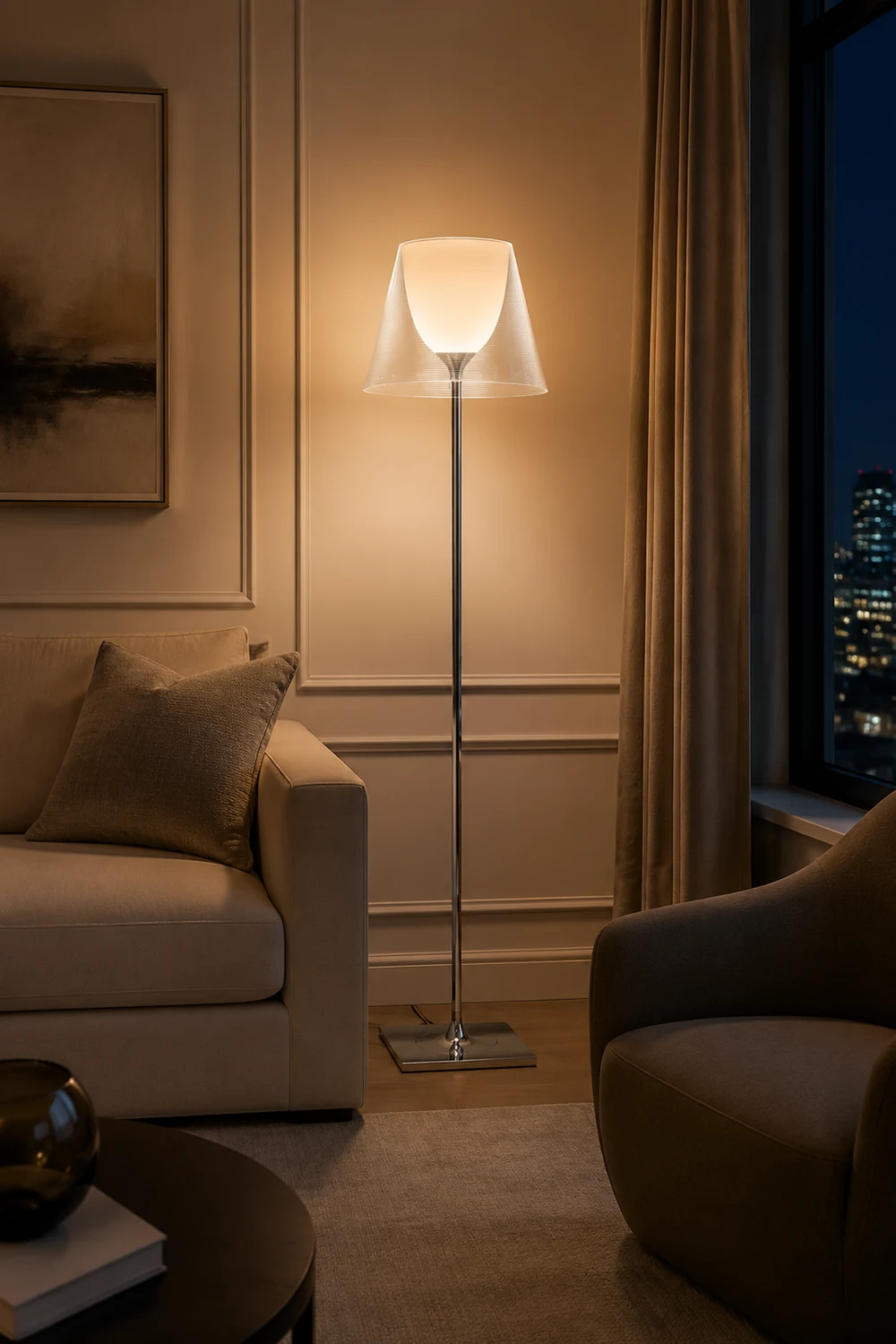 Chrome Prism Floor Lamp - Lumpaz