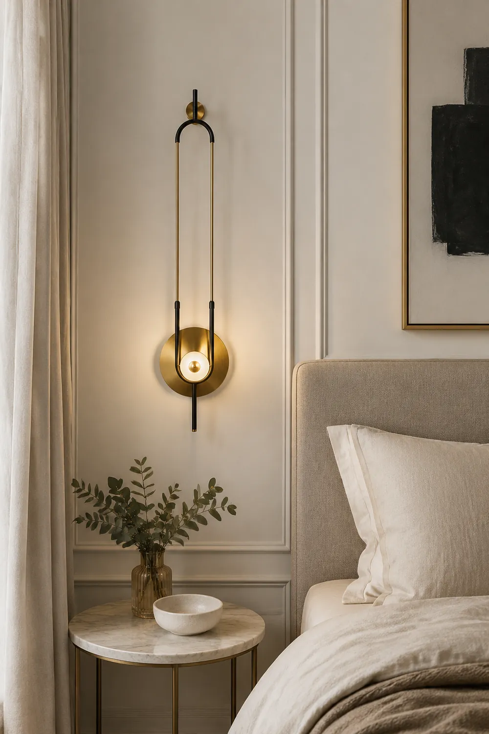 Ellipse Ring Marble Wall Light - Lumpaz