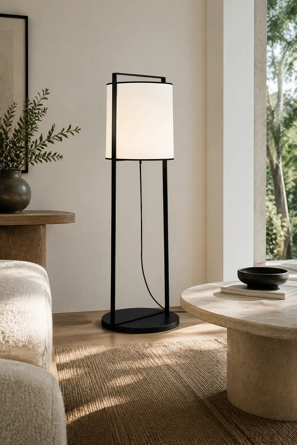 Silhouette Textile Floor Lamp - Lumpaz