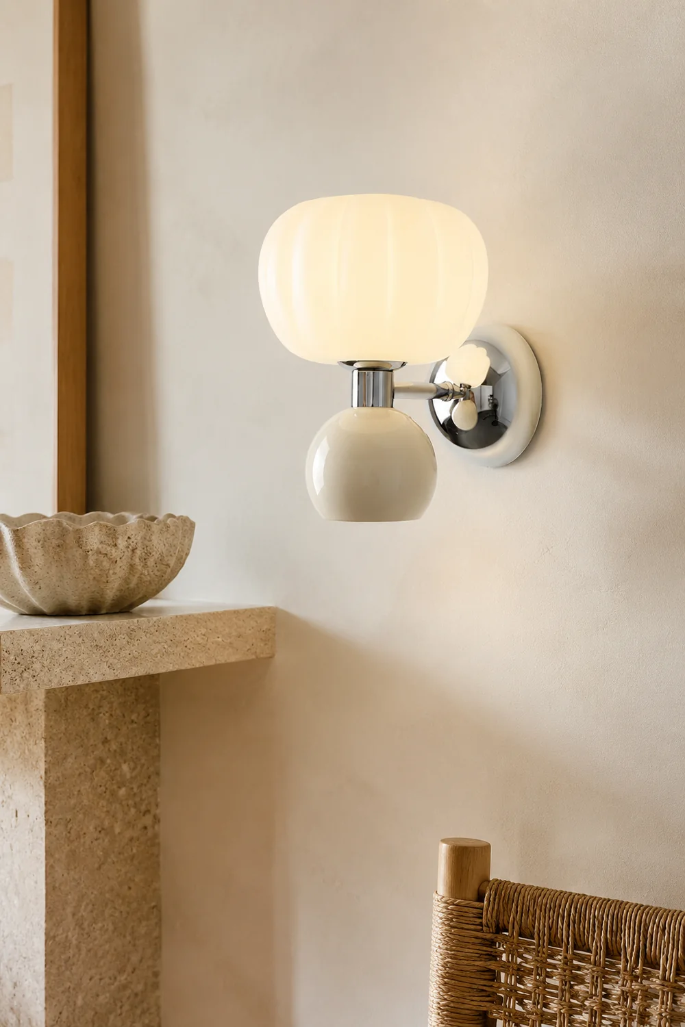 Moderno Cream Sconce - Lumpaz