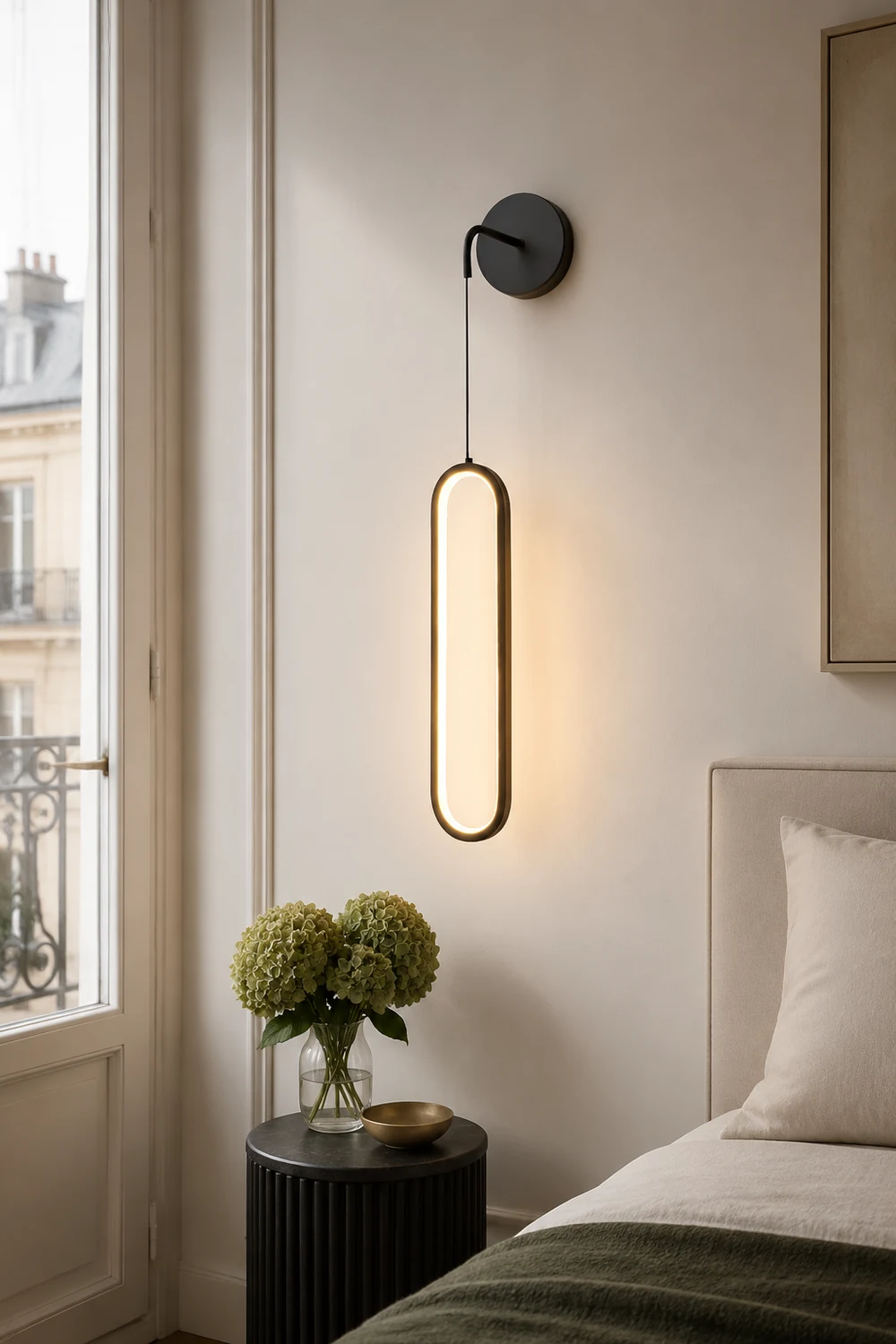 Oval LED Brass Wall Lamp - Lumpaz
