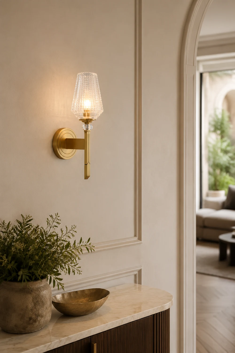 Devora Brass Wall Lamp - Lumpaz