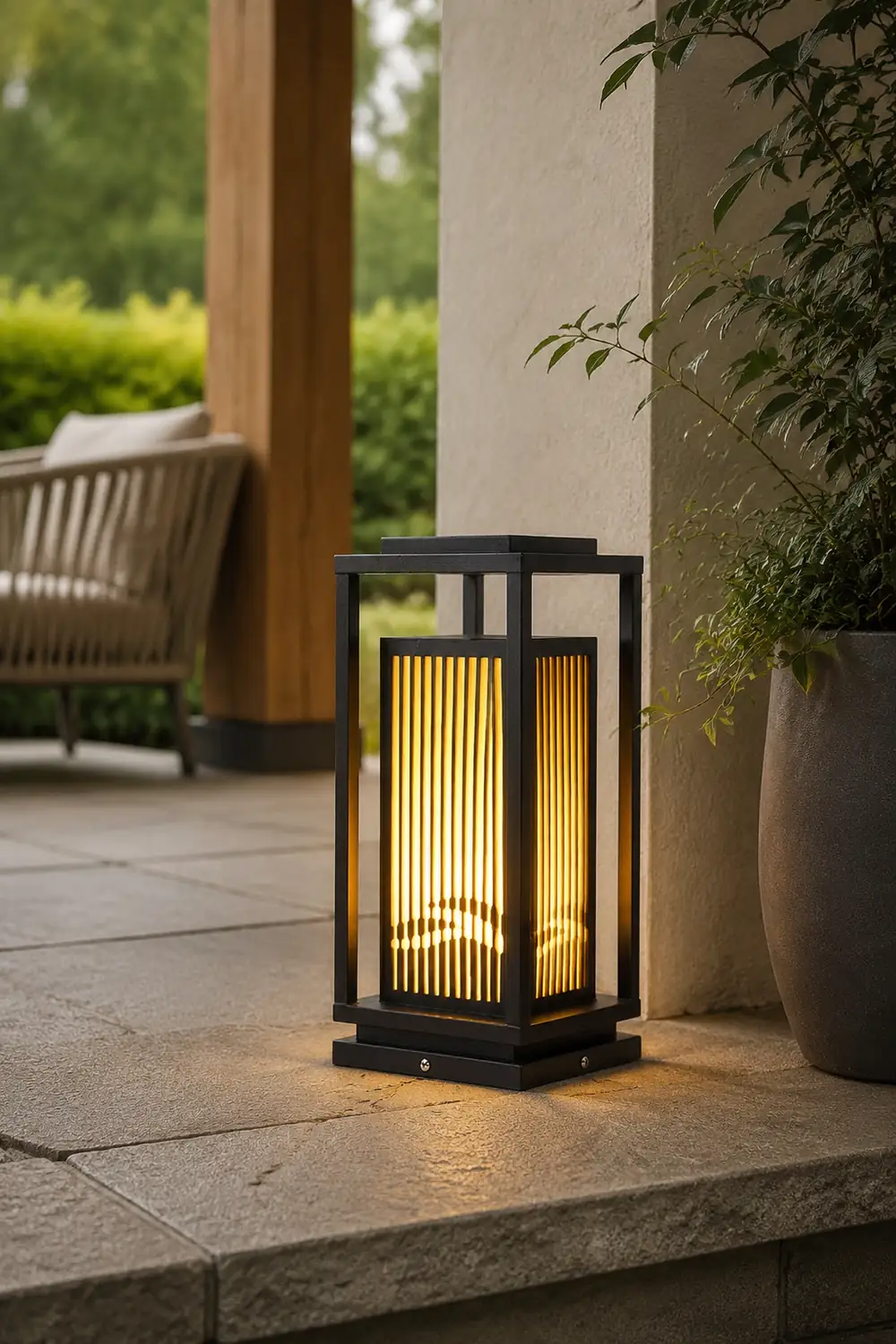 Modern Square Cage Garden Light - Lumpaz