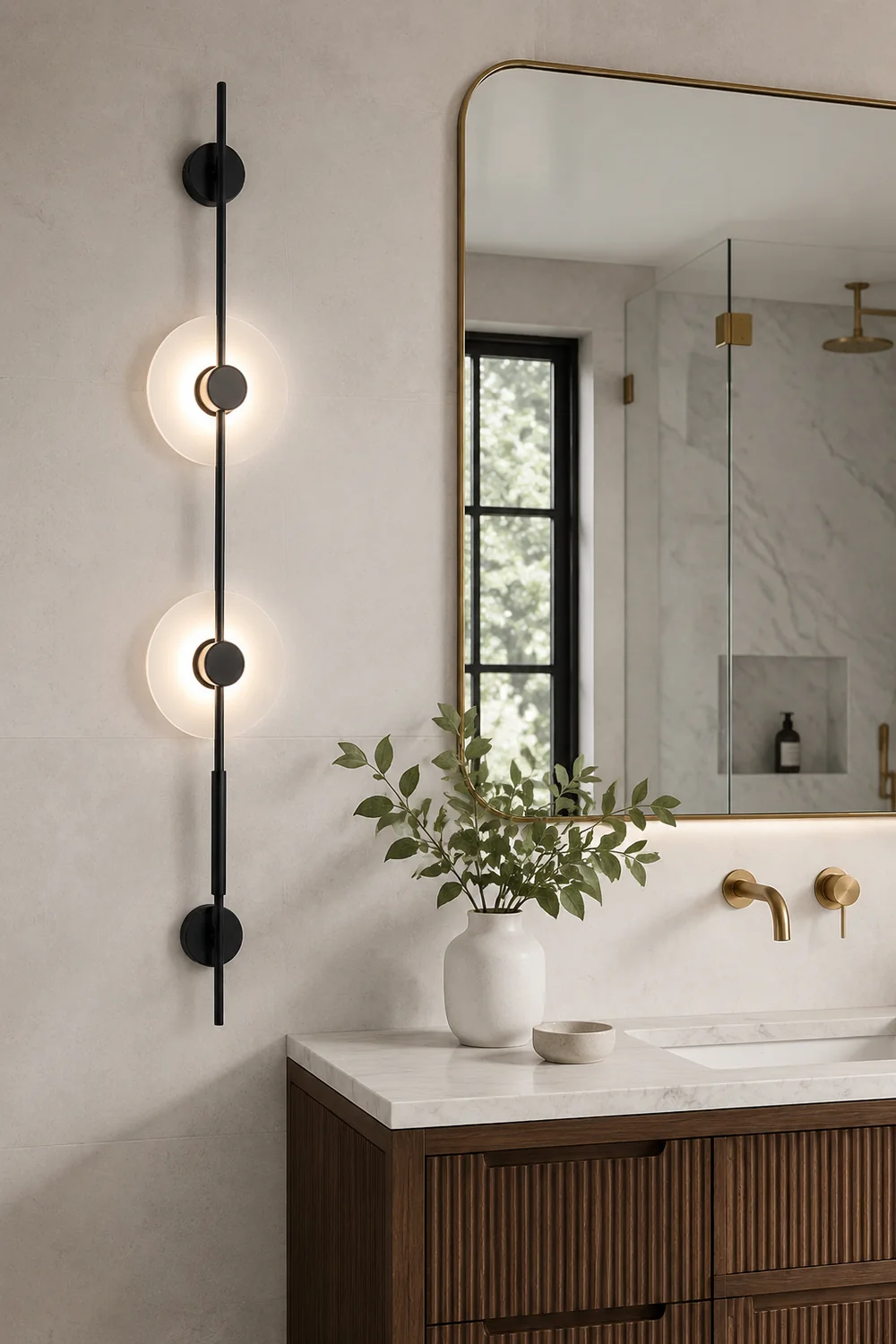 Alabaster Orb Vertical Wall Sconce - Lumpaz