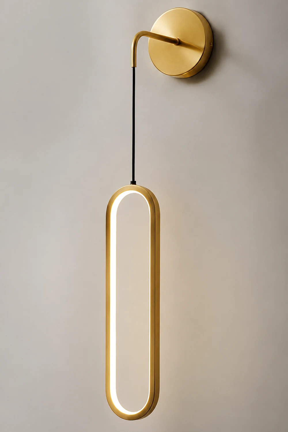 Oval LED Brass Wall Lamp - Lumpaz