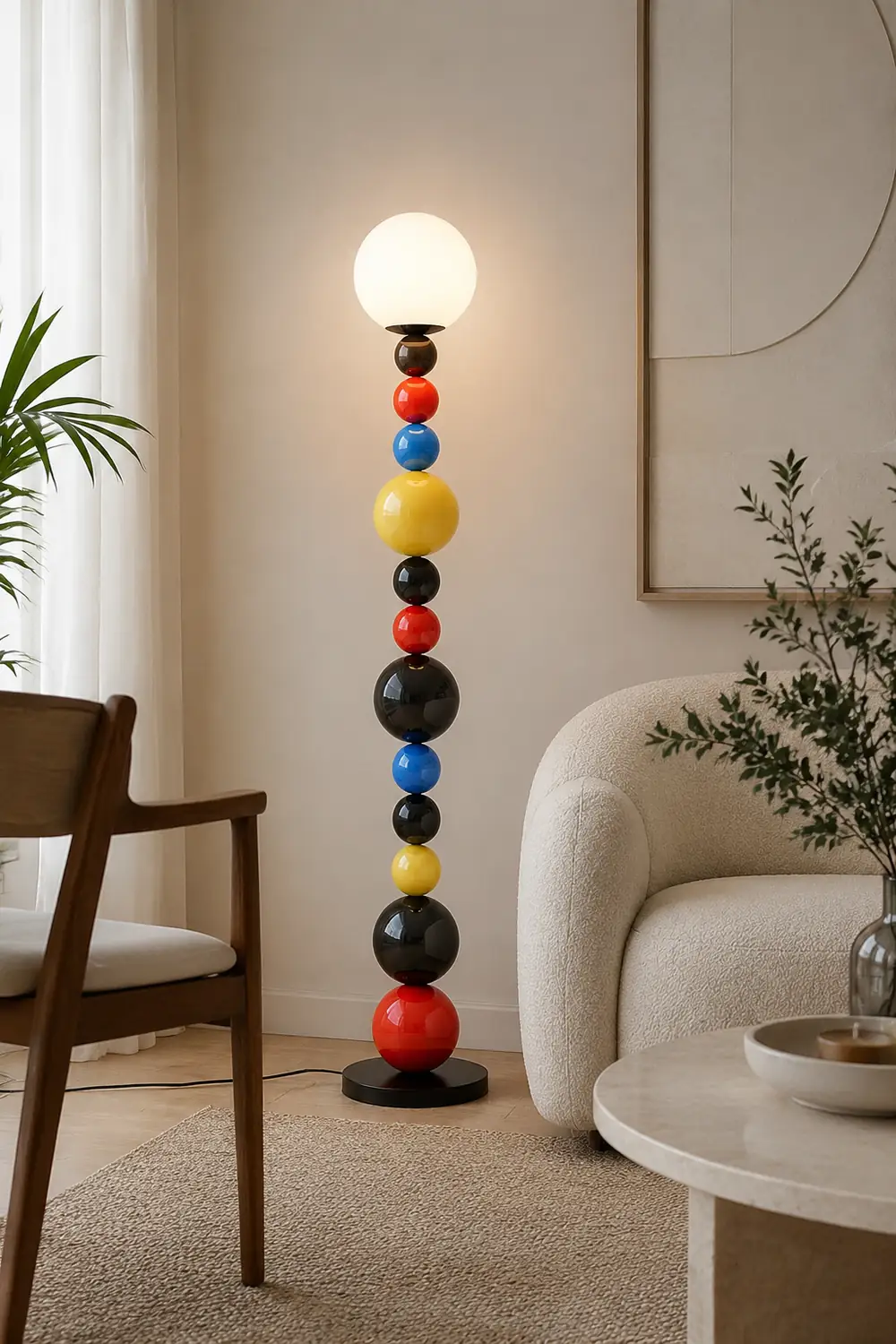 Colorful Round Ball Floor Lamp - Lumpaz