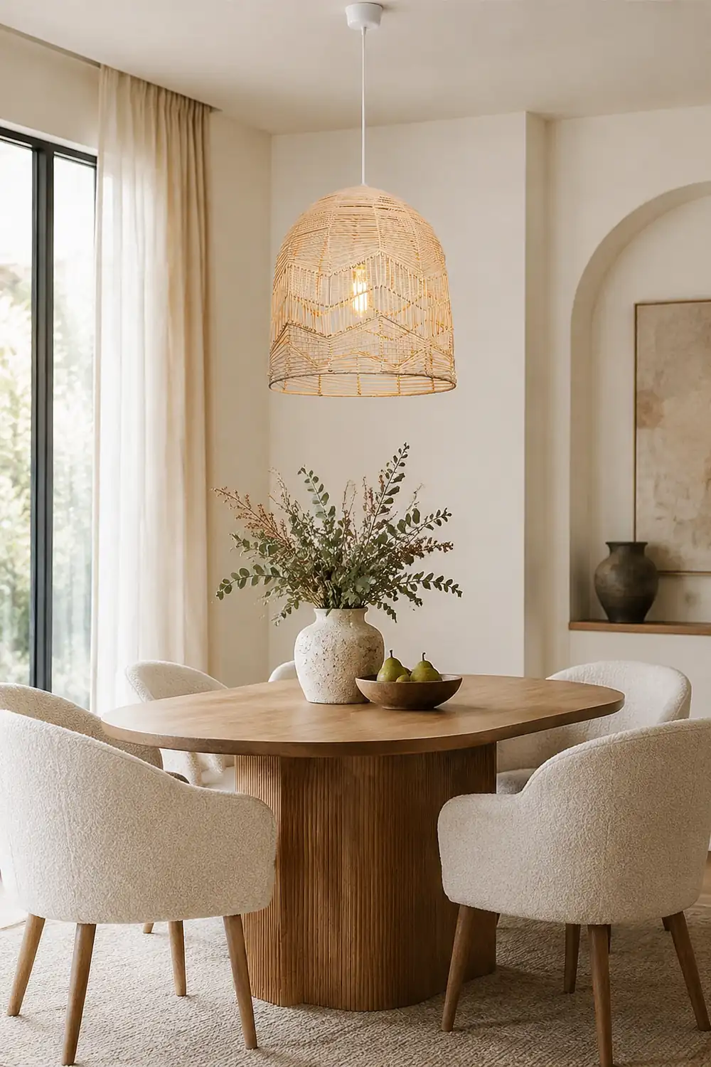 Vintage Handmade Basket Rattan Round Shades Pendant Light - Lumpaz