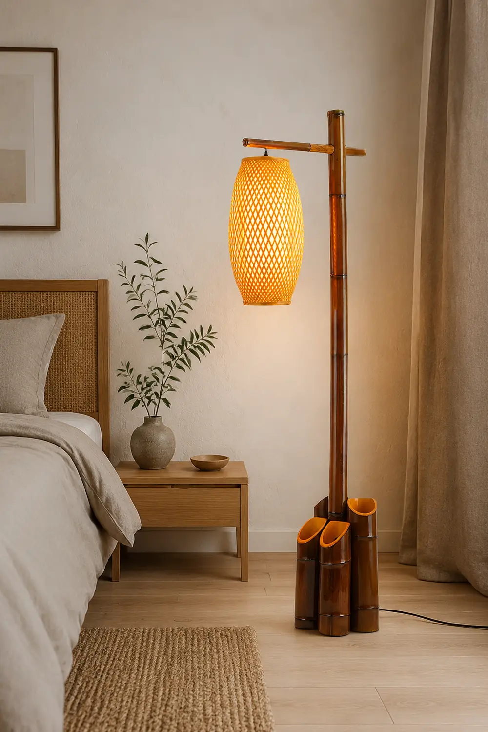 Zen Bamboo Tube Floor Lamp - Lumpaz
