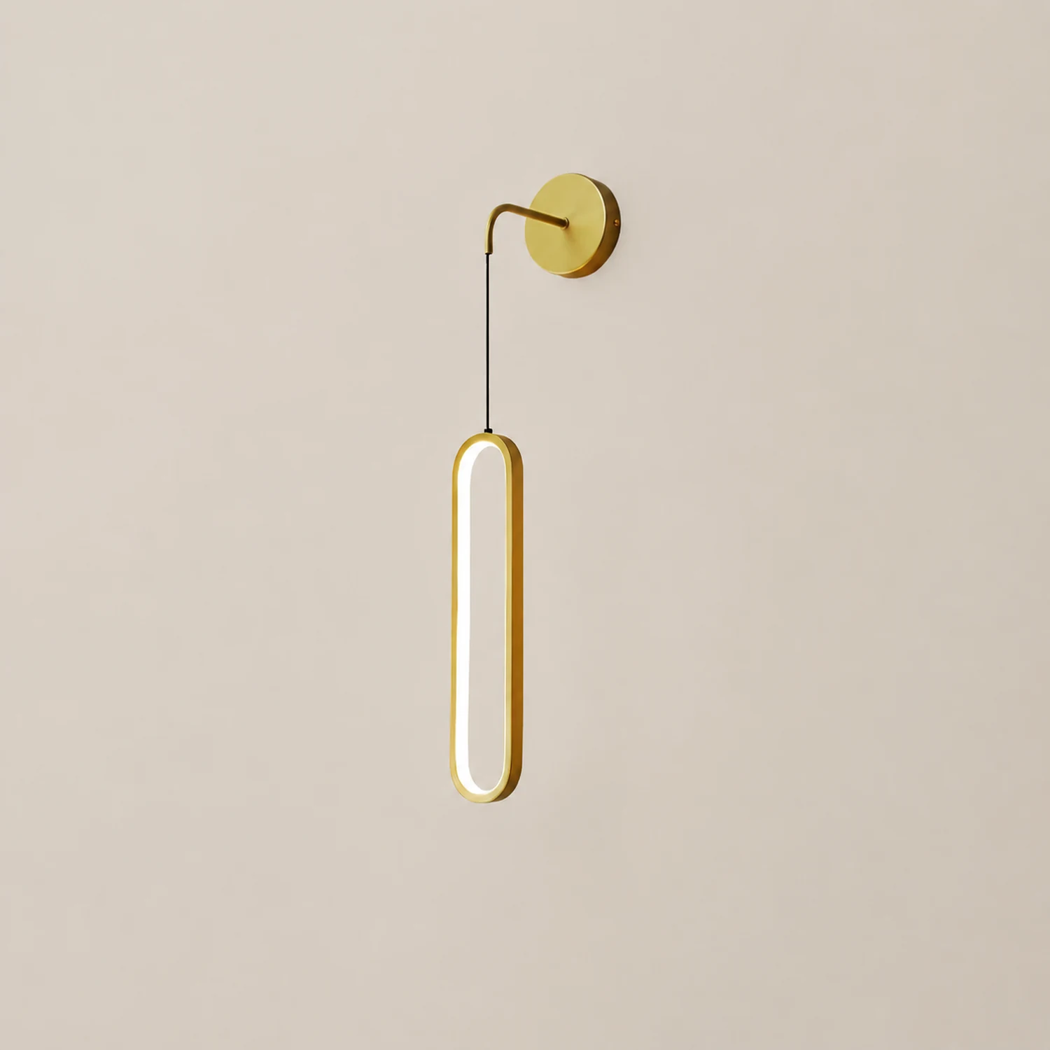 Oval LED Brass Wall Lamp - Lumpaz
