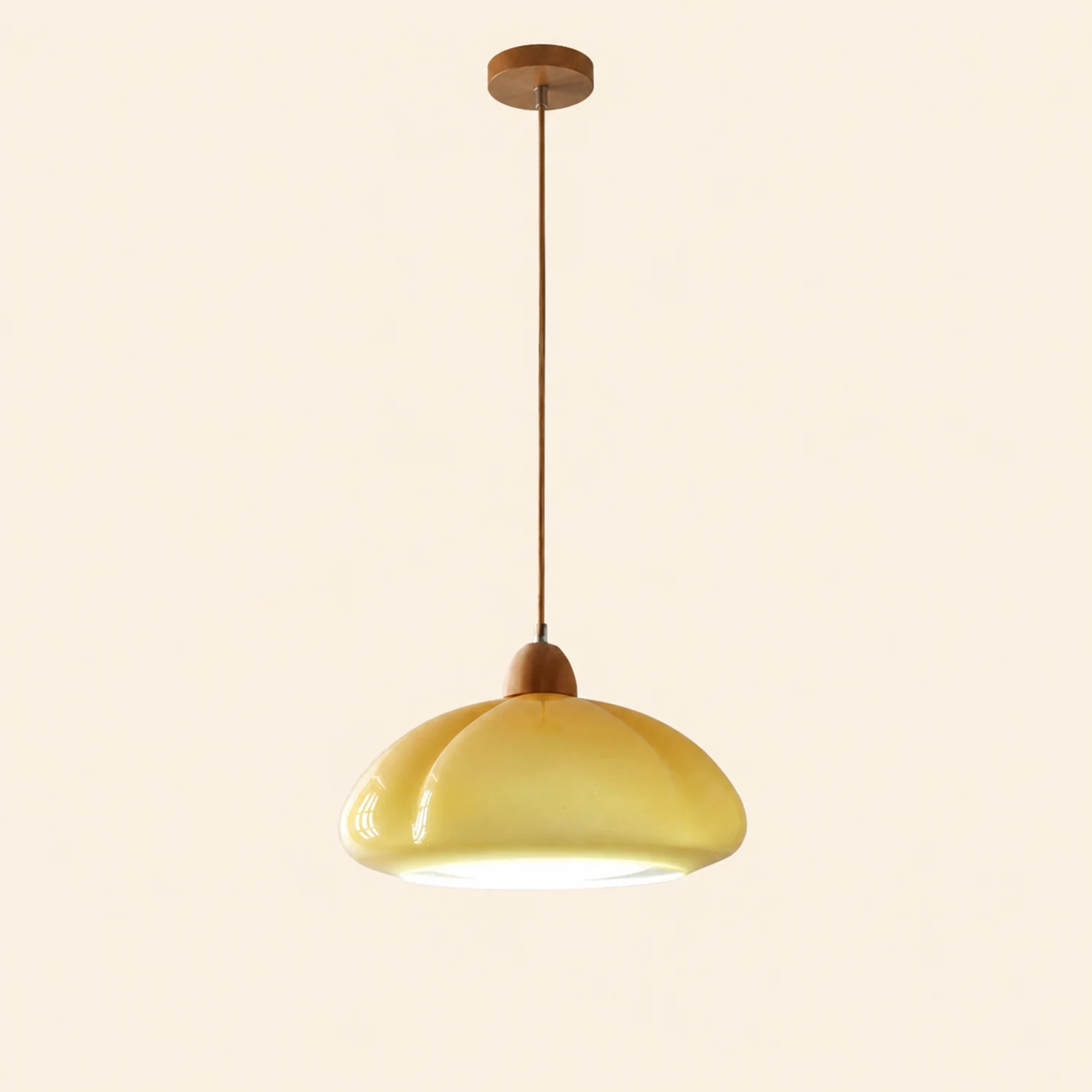 Vintage Glass Pumpkin Pendant Light - Lumpaz