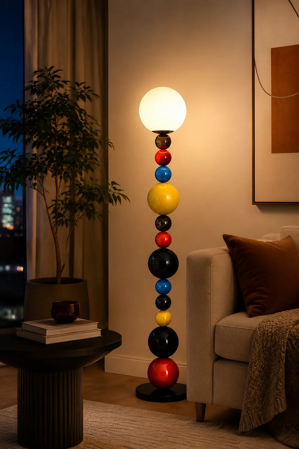 Colorful Round Ball Floor Lamp - Lumpaz