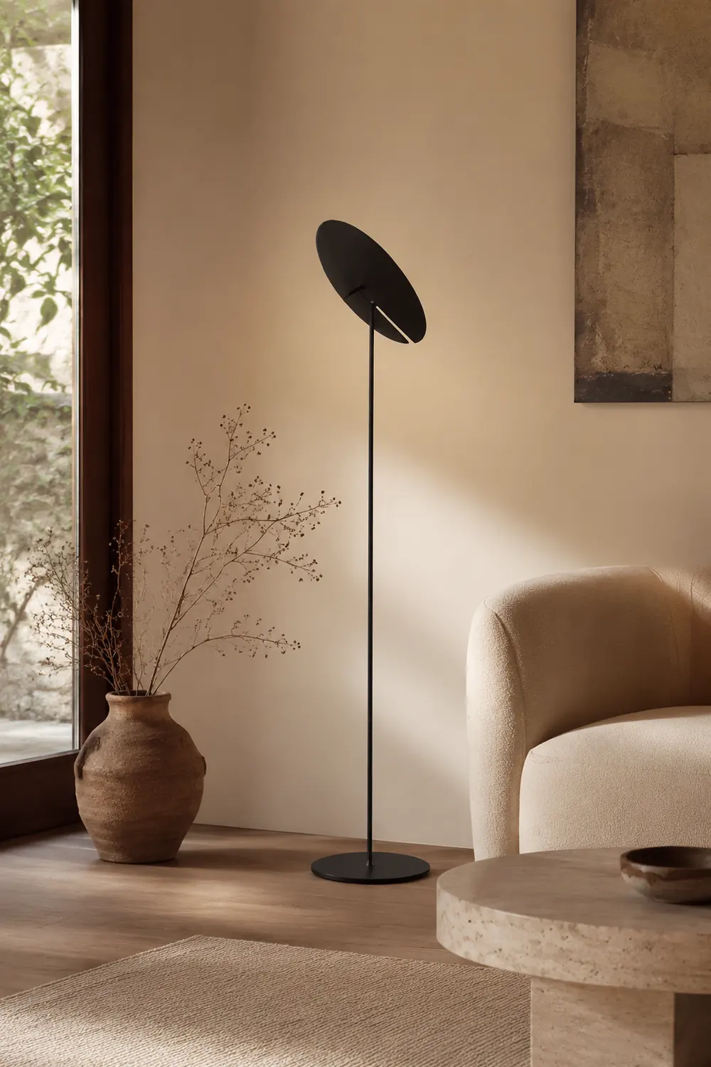 Carins Modern Stehleuchte, Schwarz, Wohnzimmer, Metall - Lumpaz
