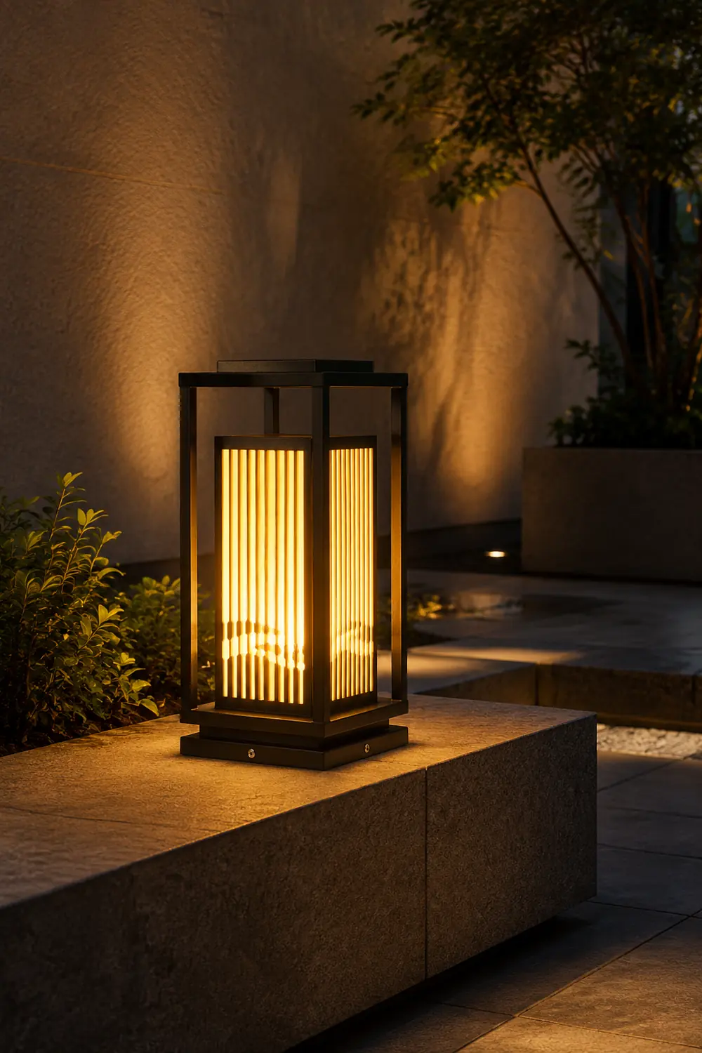 Modern Square Cage Garden Light - Lumpaz