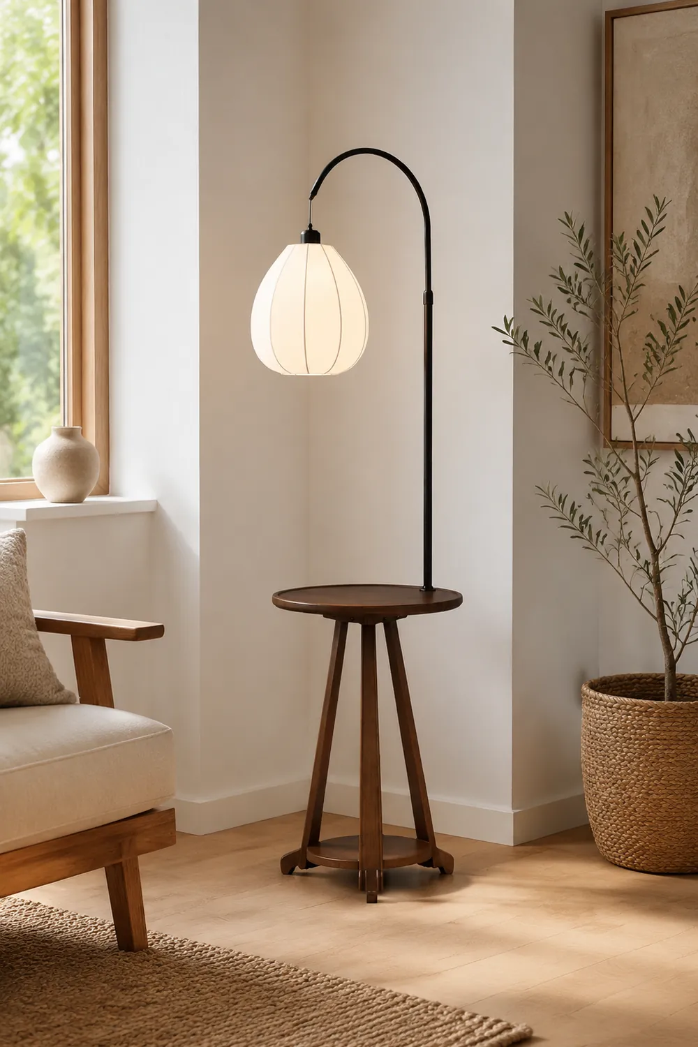 Arc Side Table Floor Lamp - Lumpaz