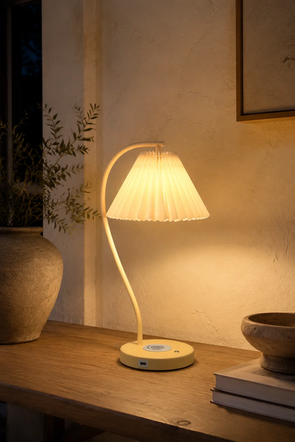 Ozawa Nordlux LED Tischlampe Weiß/Gelb Schlafzimmer/Arbeitszimmer - Lumpaz