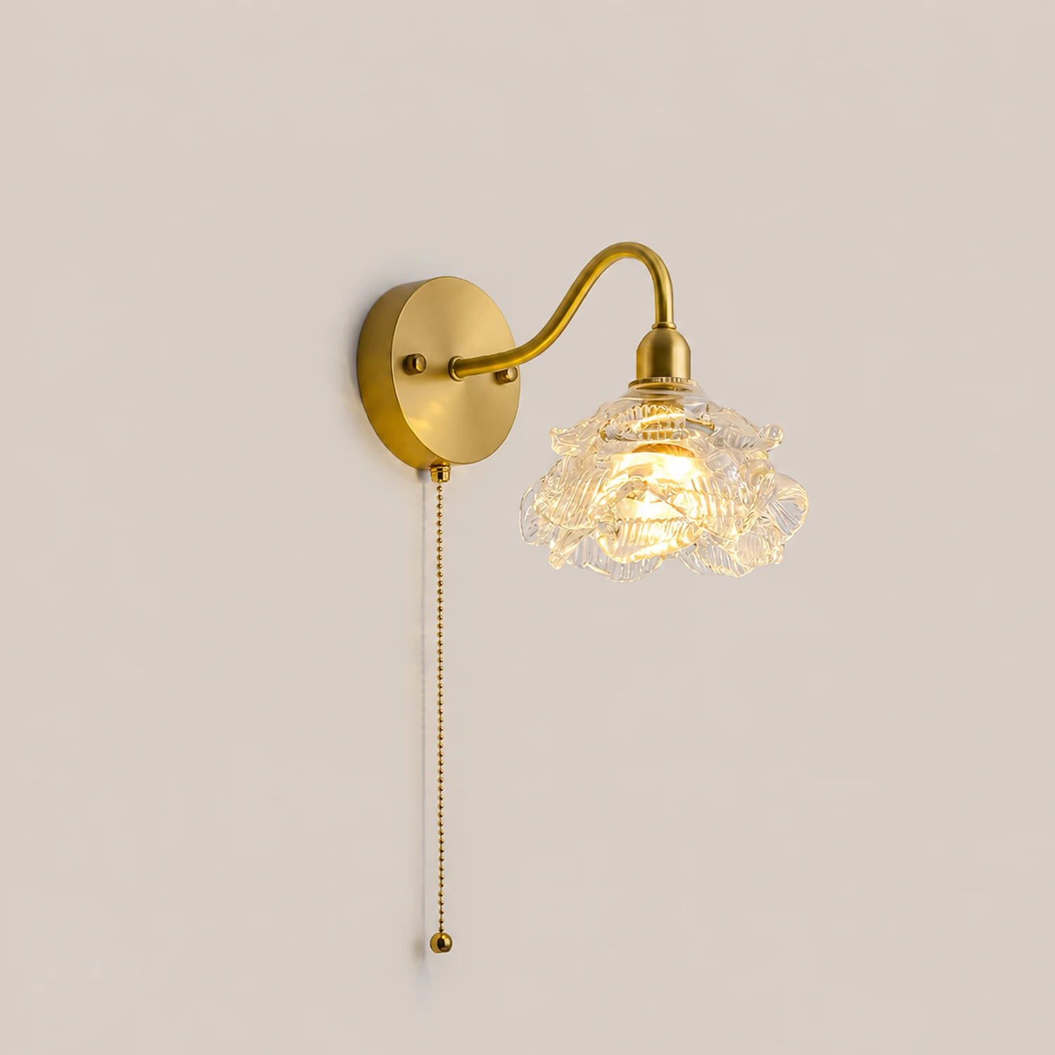 Rose Brass Wall Light - Lumpaz