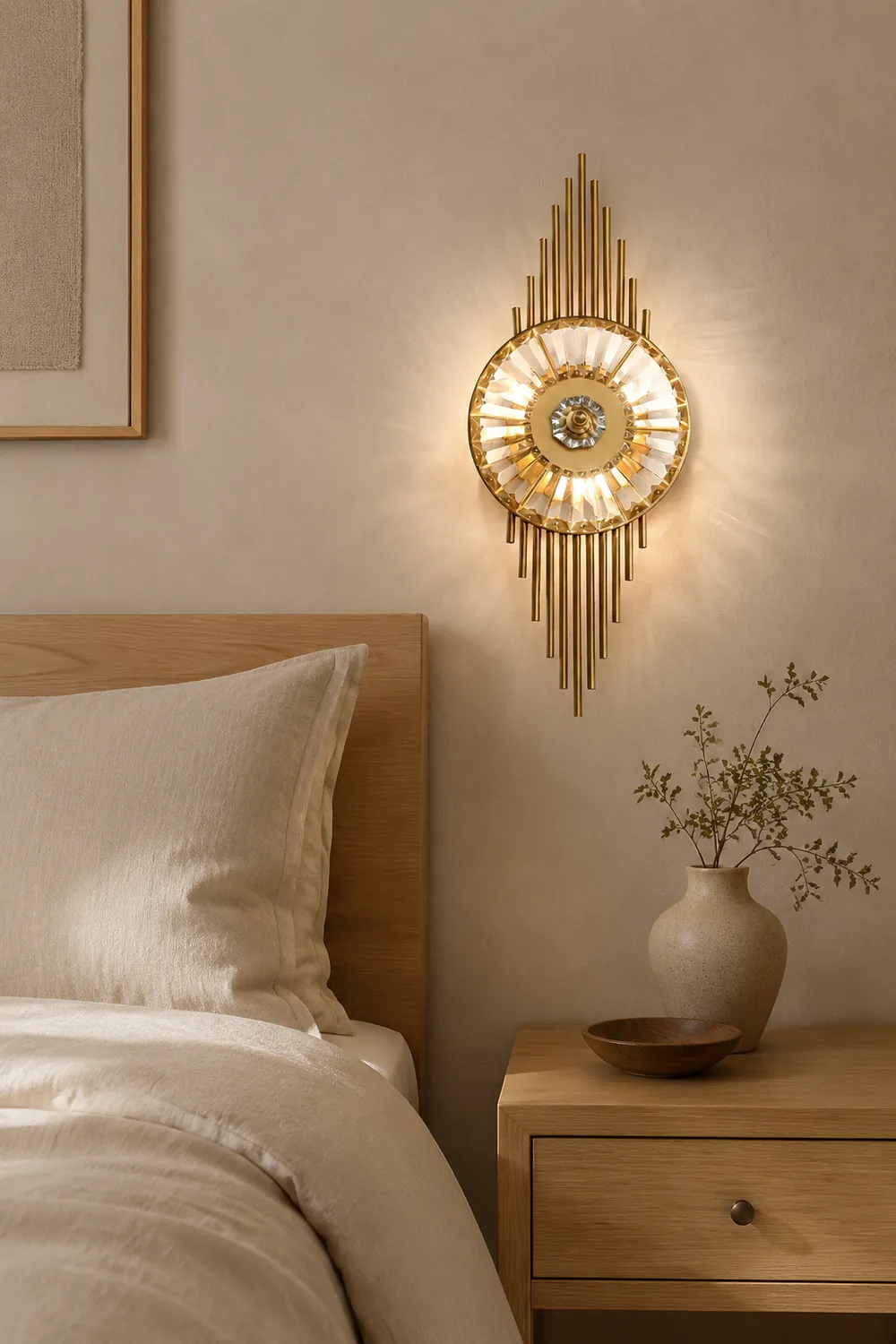 Crystal Gear Gold Wall Light - Lumpaz