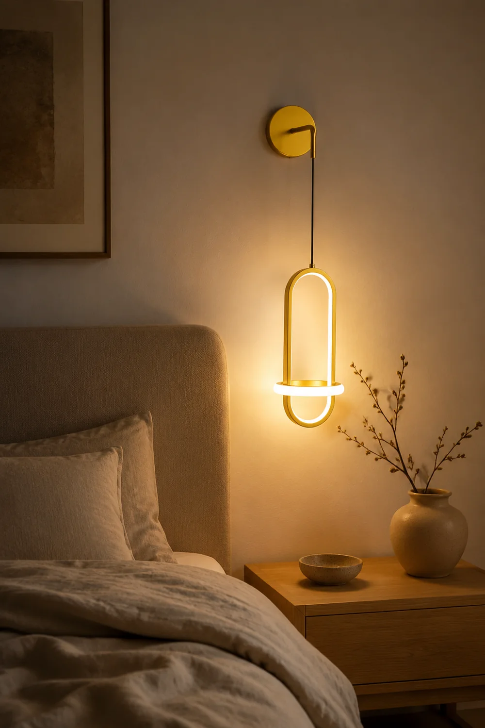 Oval Brass Wall Light - Lumpaz