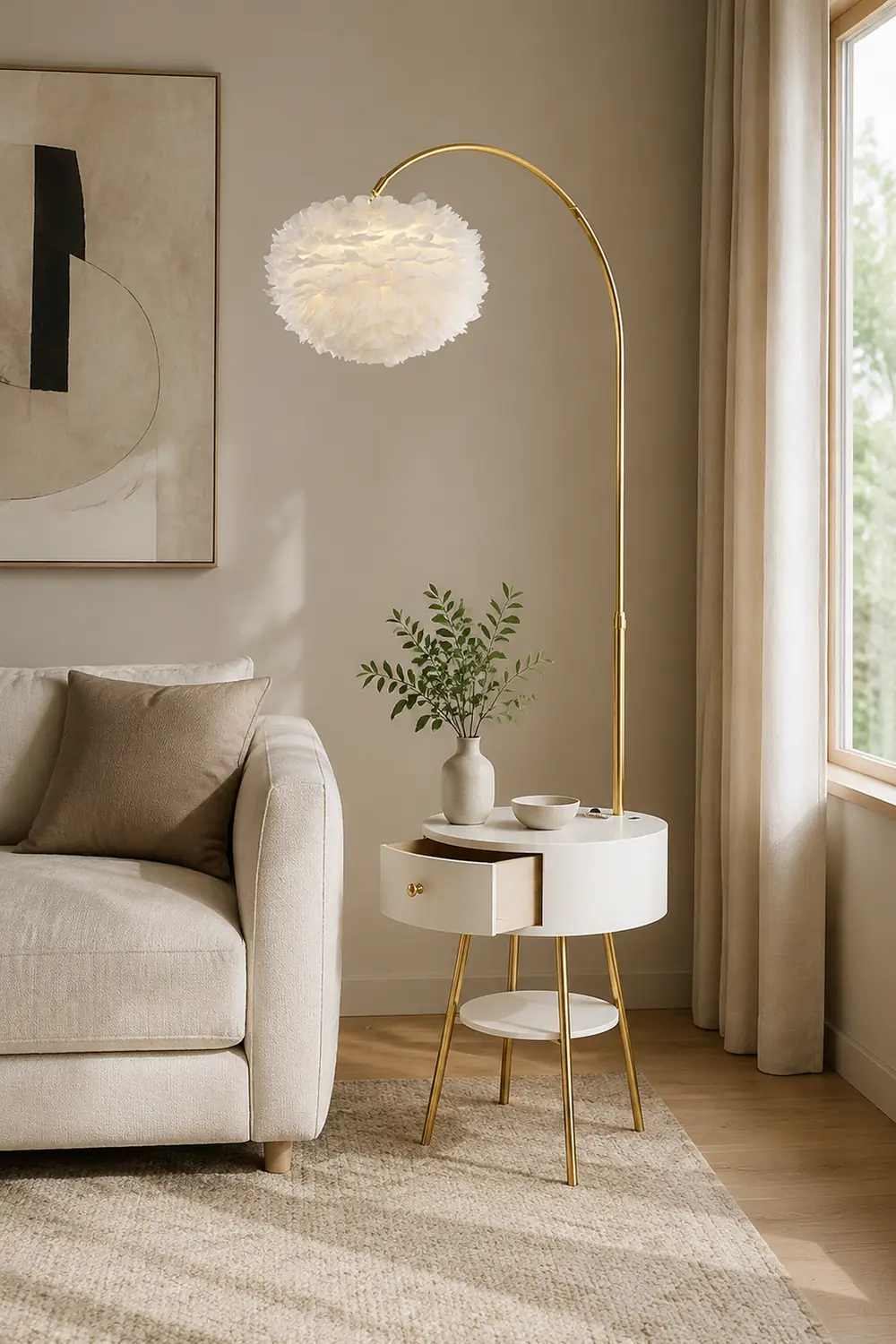 Feather Drawer Floor Lamp - Lumpaz