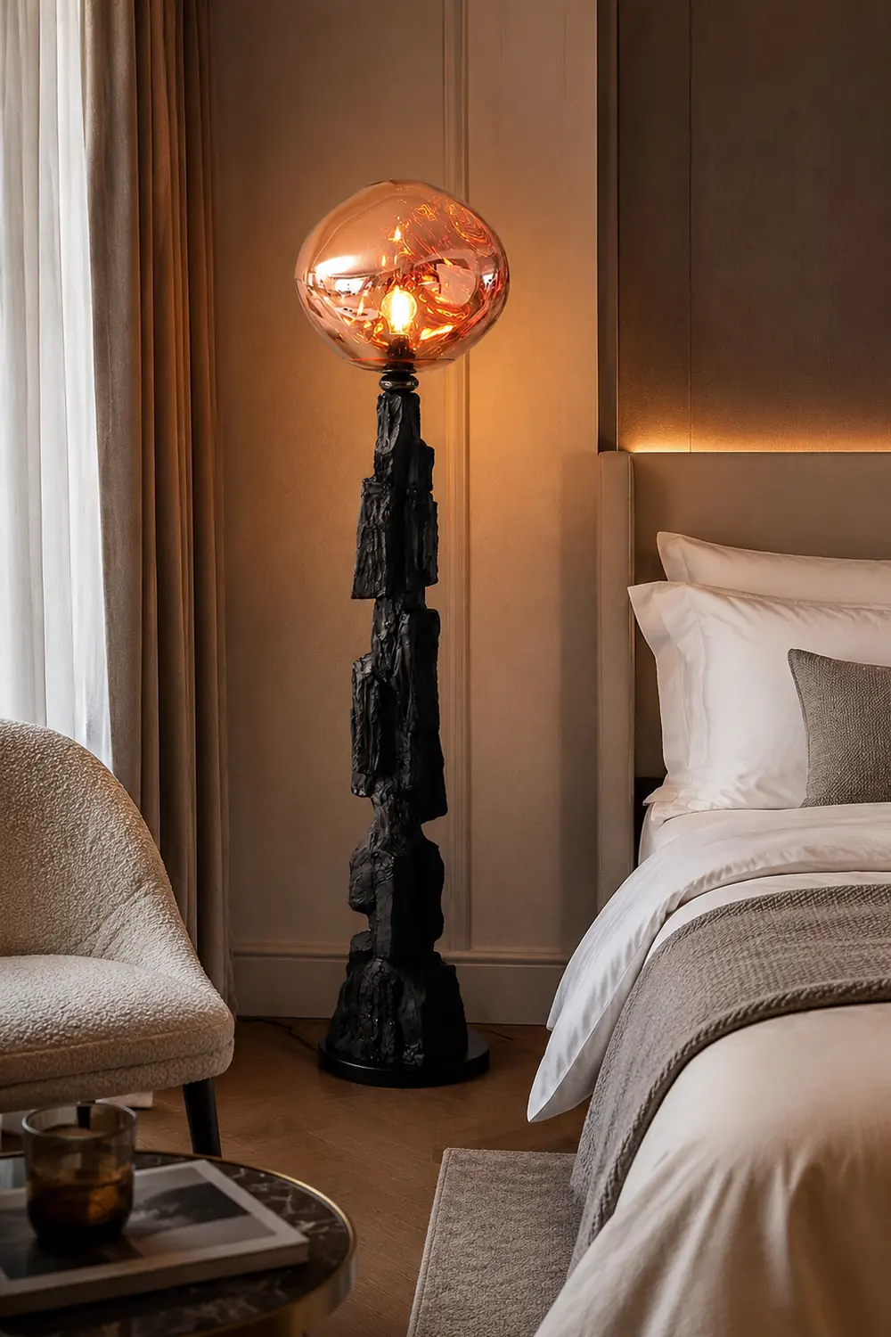 Charcoal Lava Floor Lamp - Lumpaz