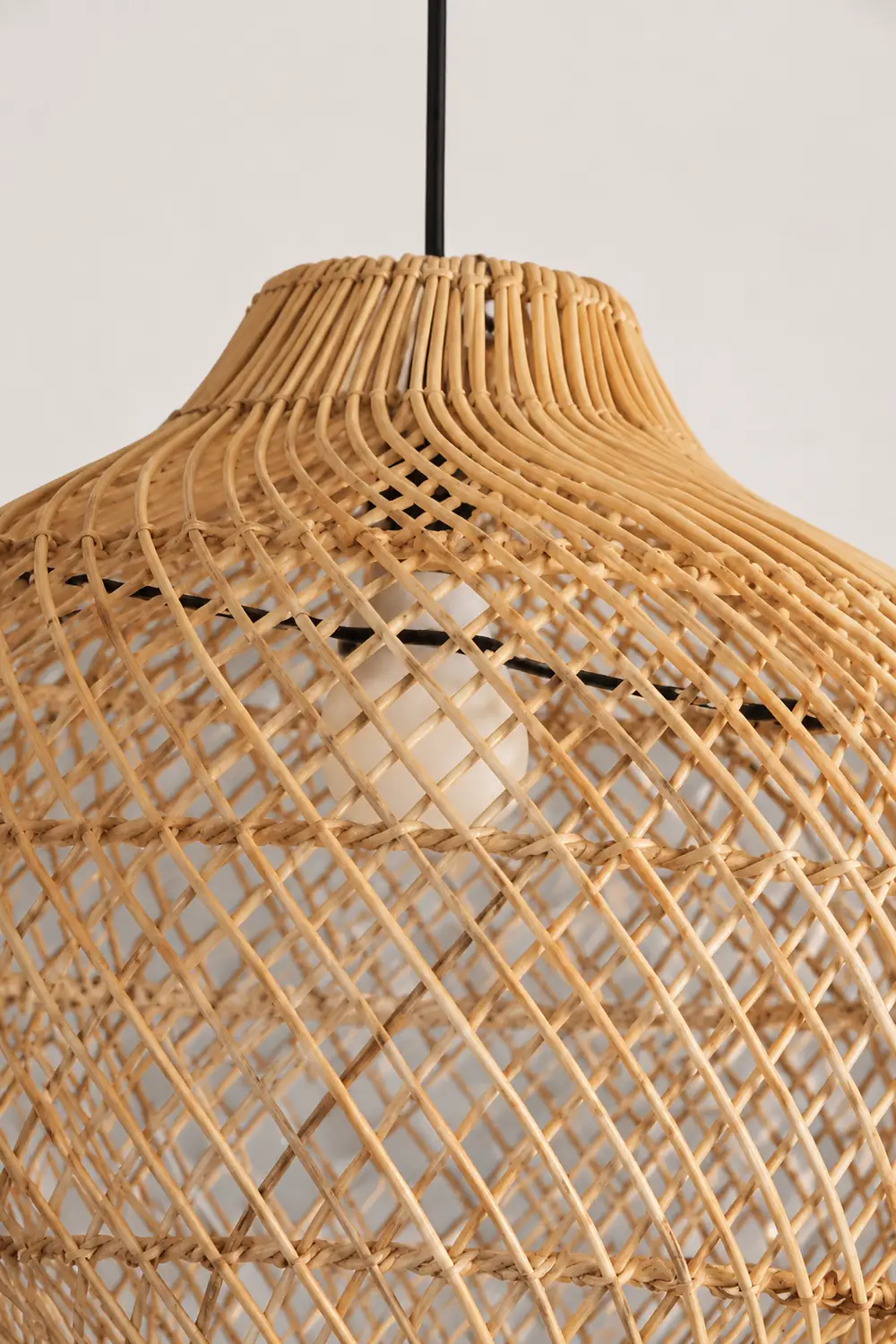 Handmade Wicker Basket Rattan Pendant Light - Lumpaz